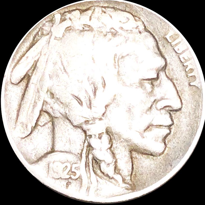 1925-D Buffalo Head Nickel NICELY CIRCULATED: 1925-D Buffalo Head Nickel NICELY CIRCULATED