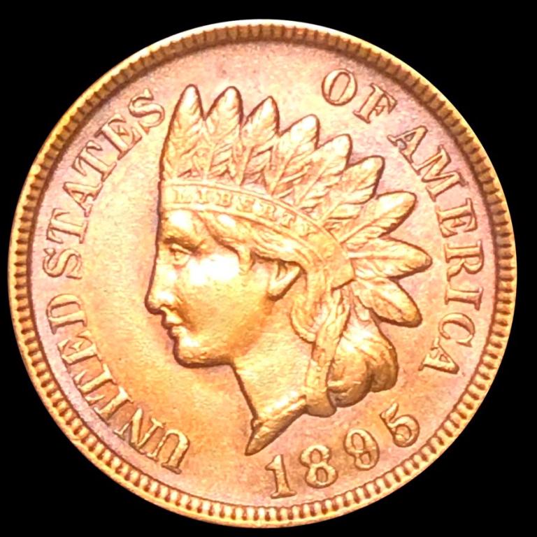 1895 Indian Head Penny CLOSELY UNCIRCULATED: 1895 Indian Head Penny CLOSELY UNCIRCULATED