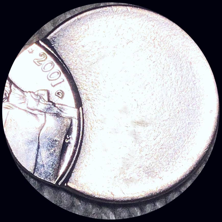 2001-D Jefferson Nickel 75% OFF-CENTER ERROR: 2001-D Jefferson Nickel 75% OFF-CENTER ERROR