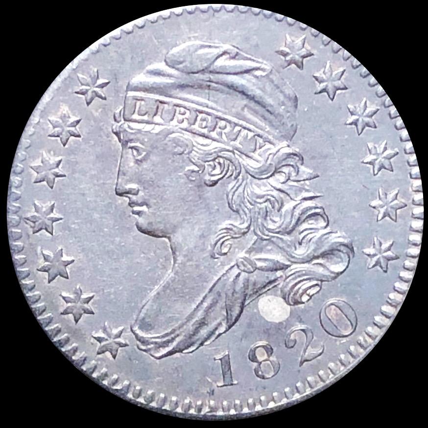 1820 Capped Bust Dime CLOSELY UNCIRCULATED: 1820 Statesofamerica Capped Bust Dime CLOSELY UNCIRCULATED