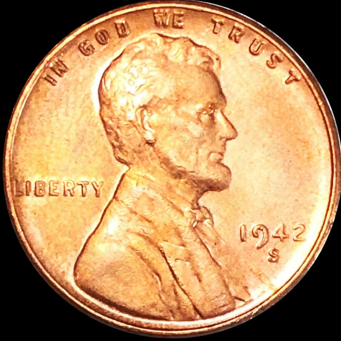 1942-S Lincoln Wheat Penny CLOSELY UNC: 1942-S Lincoln Wheat Penny CLOSELY UNC