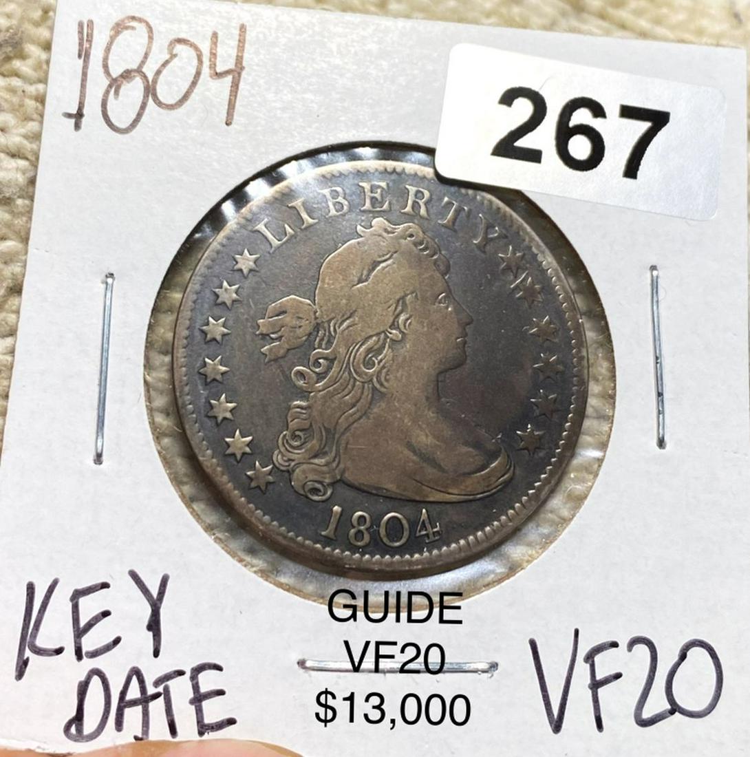 1804 Draped Bust Quarter LIGHTLY CIRCULATED: 1804 Draped Bust Quarter LIGHTLY CIRCULATED