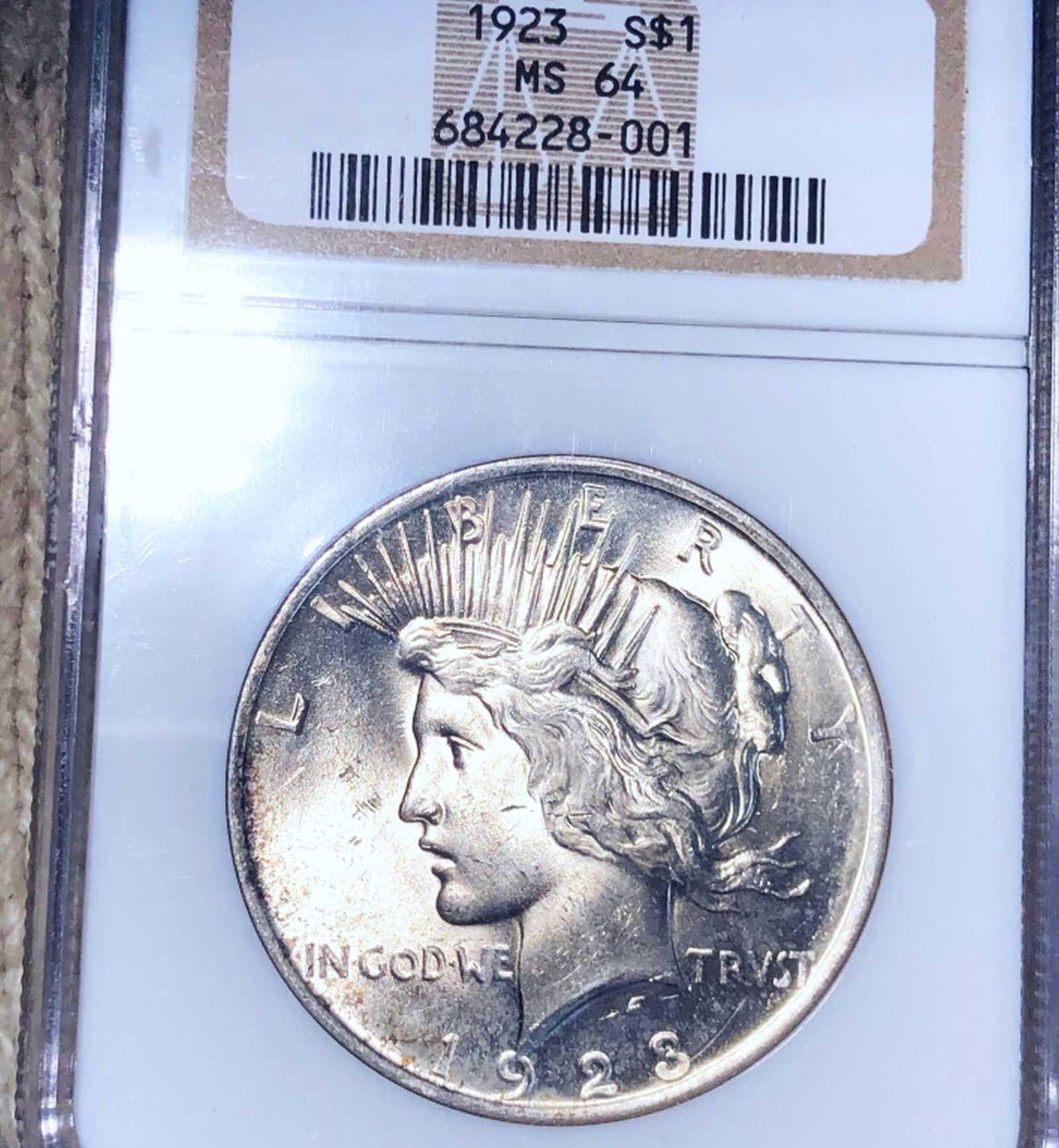 1923 Silver Peace Dollar NGC - MS64: 1923 Silver Peace Dollar NGC - MS64