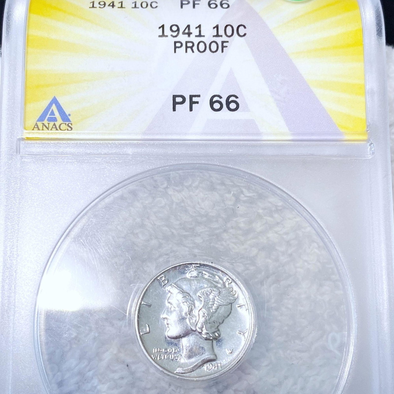 1941 Mercury Silver Dime ANACS - PF66: 1941 Mercury Silver Dime ANACS - PF66