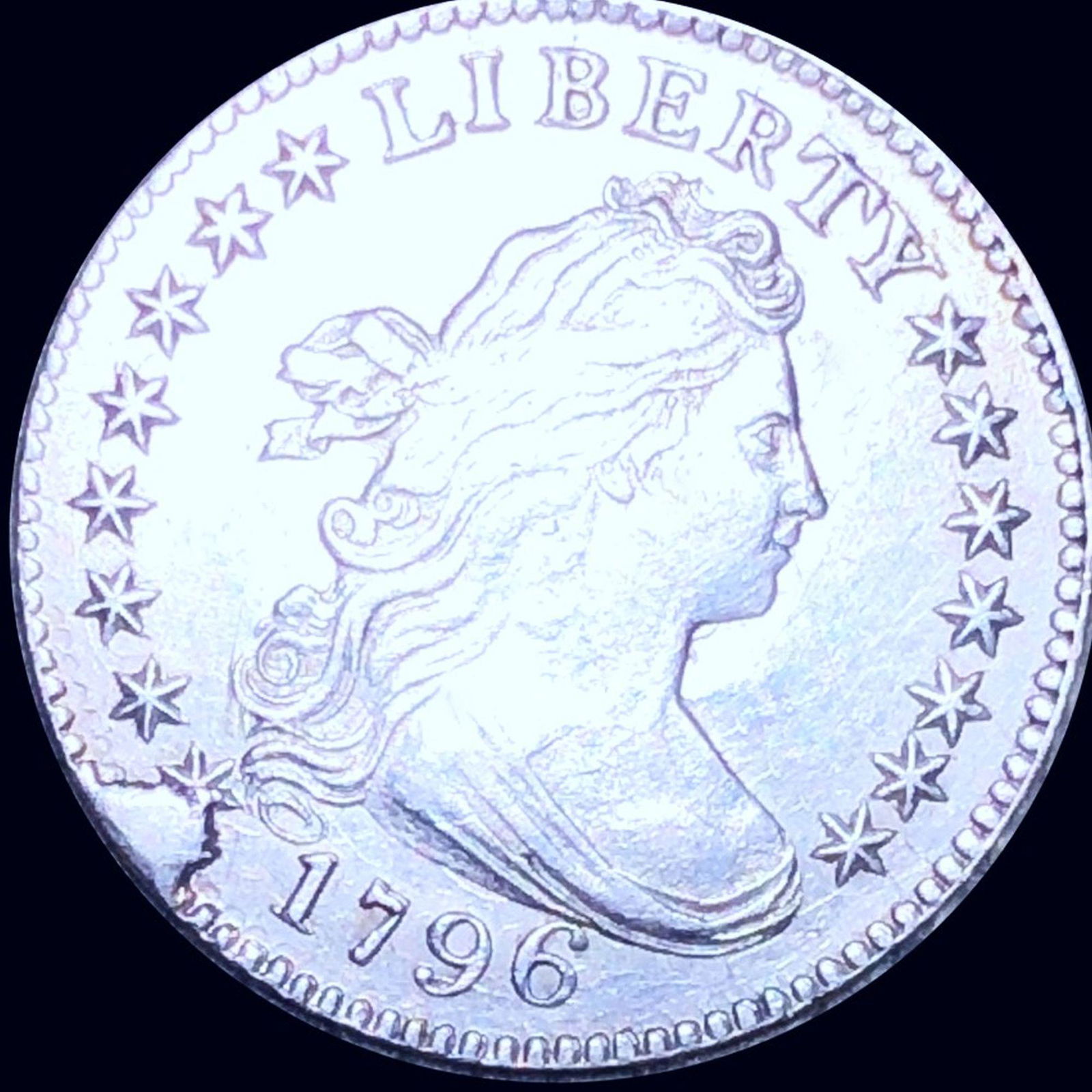 1796 Draped Bust Dollar NEARLY UNCIRCULATED: 1796 Draped Bust Dollar NEARLY UNCIRCULATED