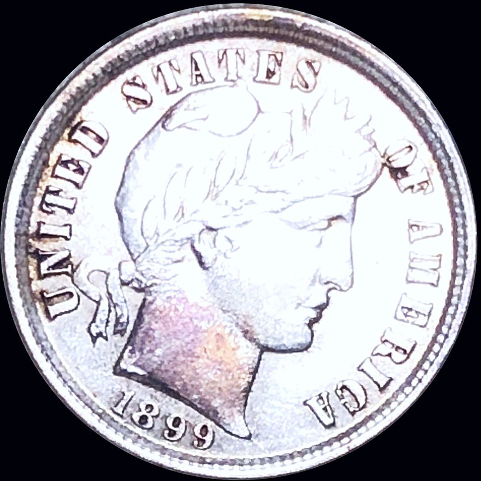 1899 Barber Silver Dime LIGHTLY CIRCULATED: 1899 Barber Silver Dime LIGHTLY CIRCULATED