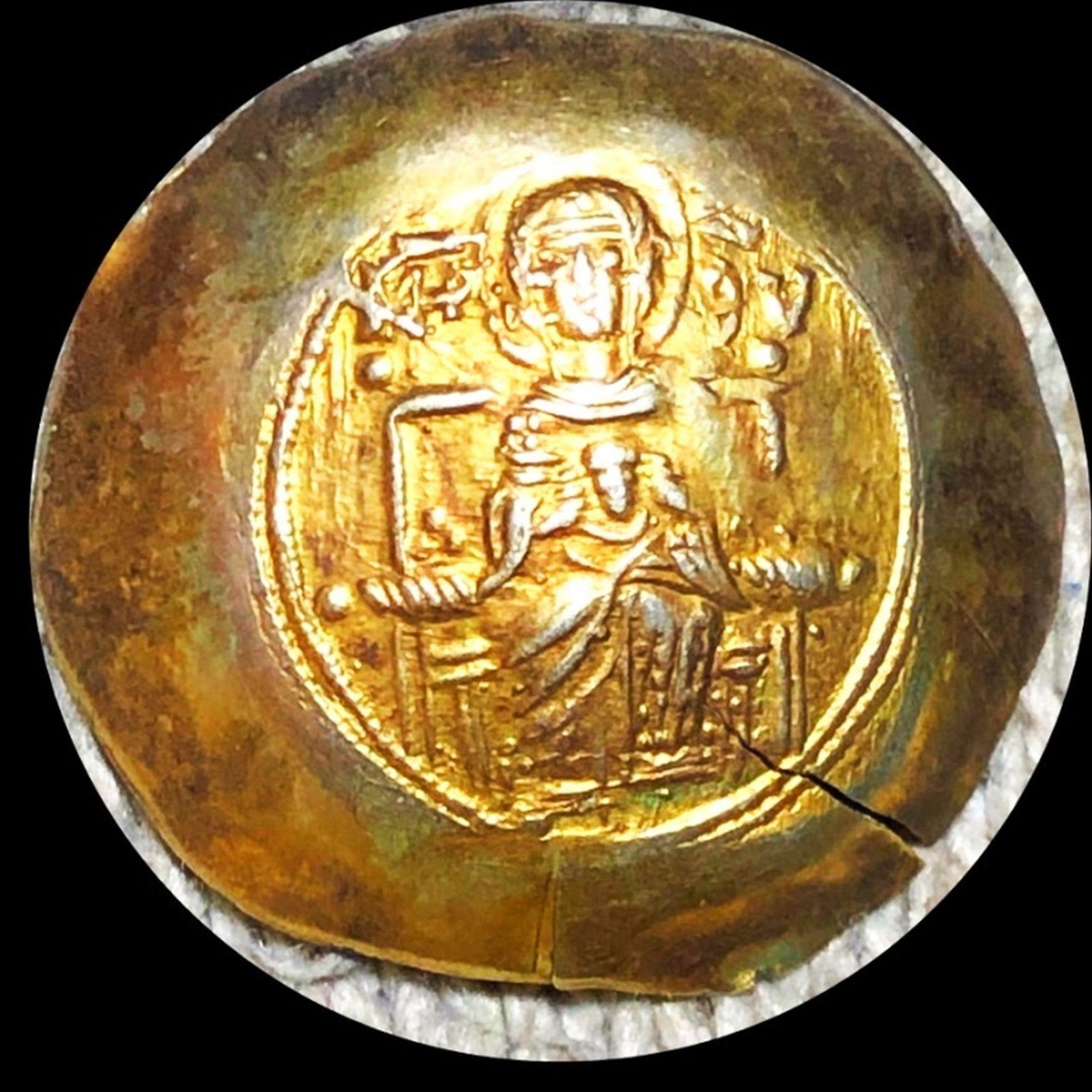 1185-1195 AD Byzantine 20.5 KT Gold Coin UNC: 1185-1195 AD Byzantine 20.5 KT Gold Coin UNC