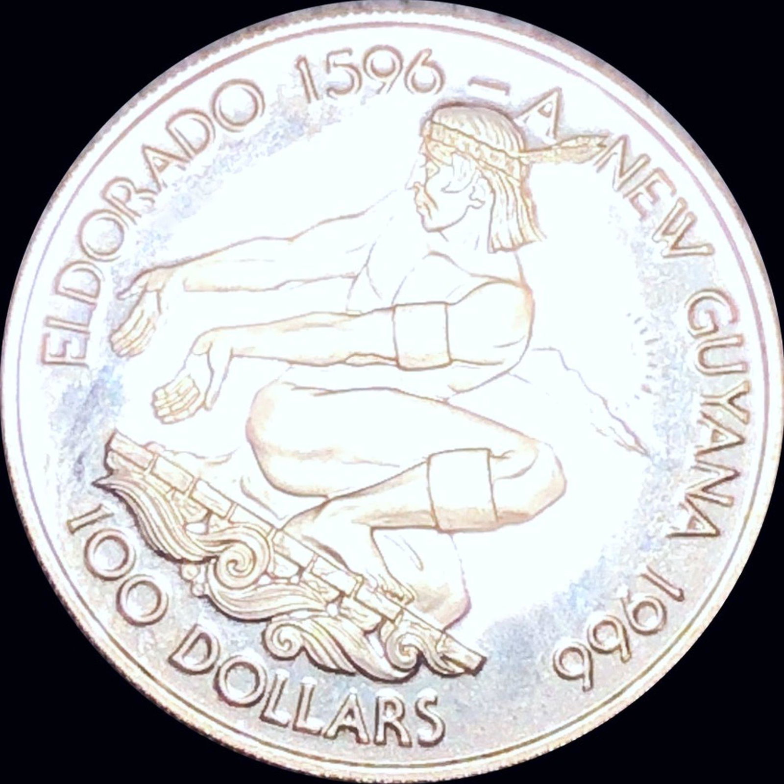 1976 $100 Bank Of Guyana Gold Coin GEM PROOF: 1976 $100 Bank Of Guyana Gold Coin GEM PROOF