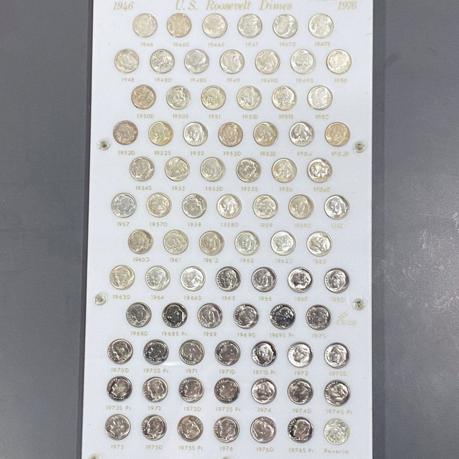 1946-1976 Roosevelt Silver Dime Set GEM BU: 1946-1976 Roosevelt Silver Dime Set GEM BU