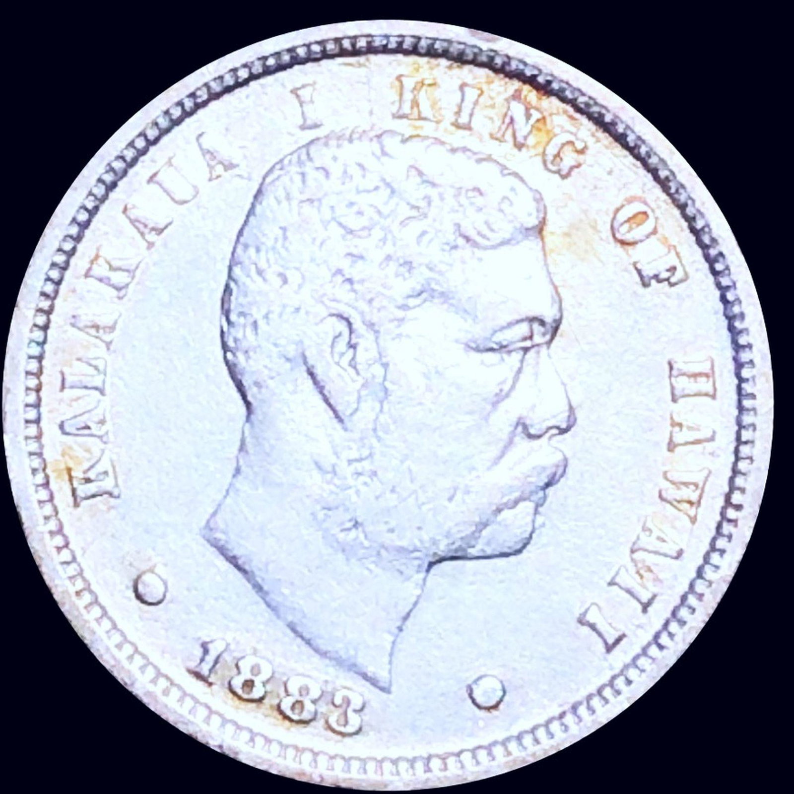 1883 Kingdom Of Hawaii Silver Dime LIGHT CIRC: 1883 Kingdom Of Hawaii Silver Dime LIGHT CIRC