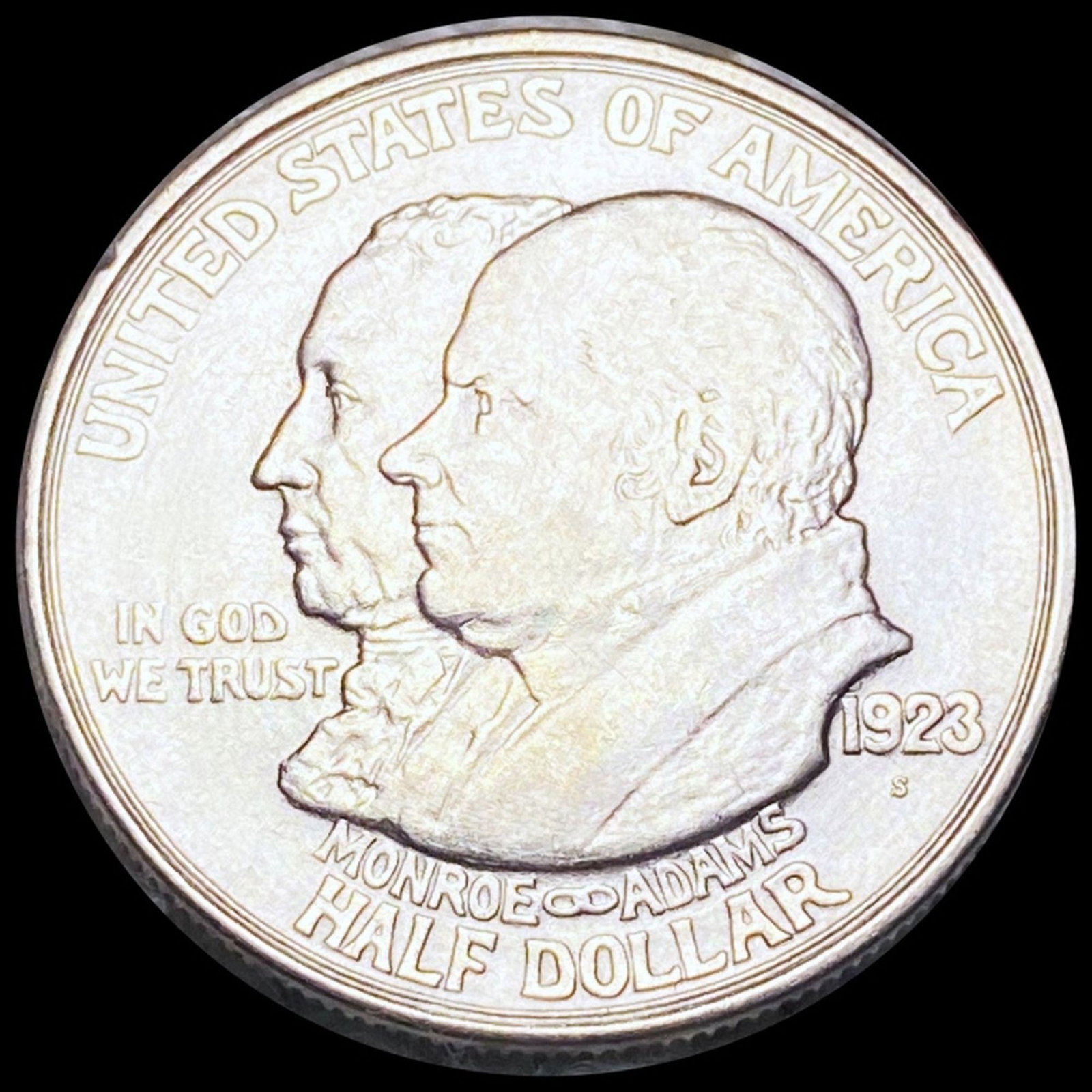 1923-S Monroe Half Dollar NEARLY UNCIRCULATED: 1923-S Monroe Half Dollar NEARLY UNCIRCULATED