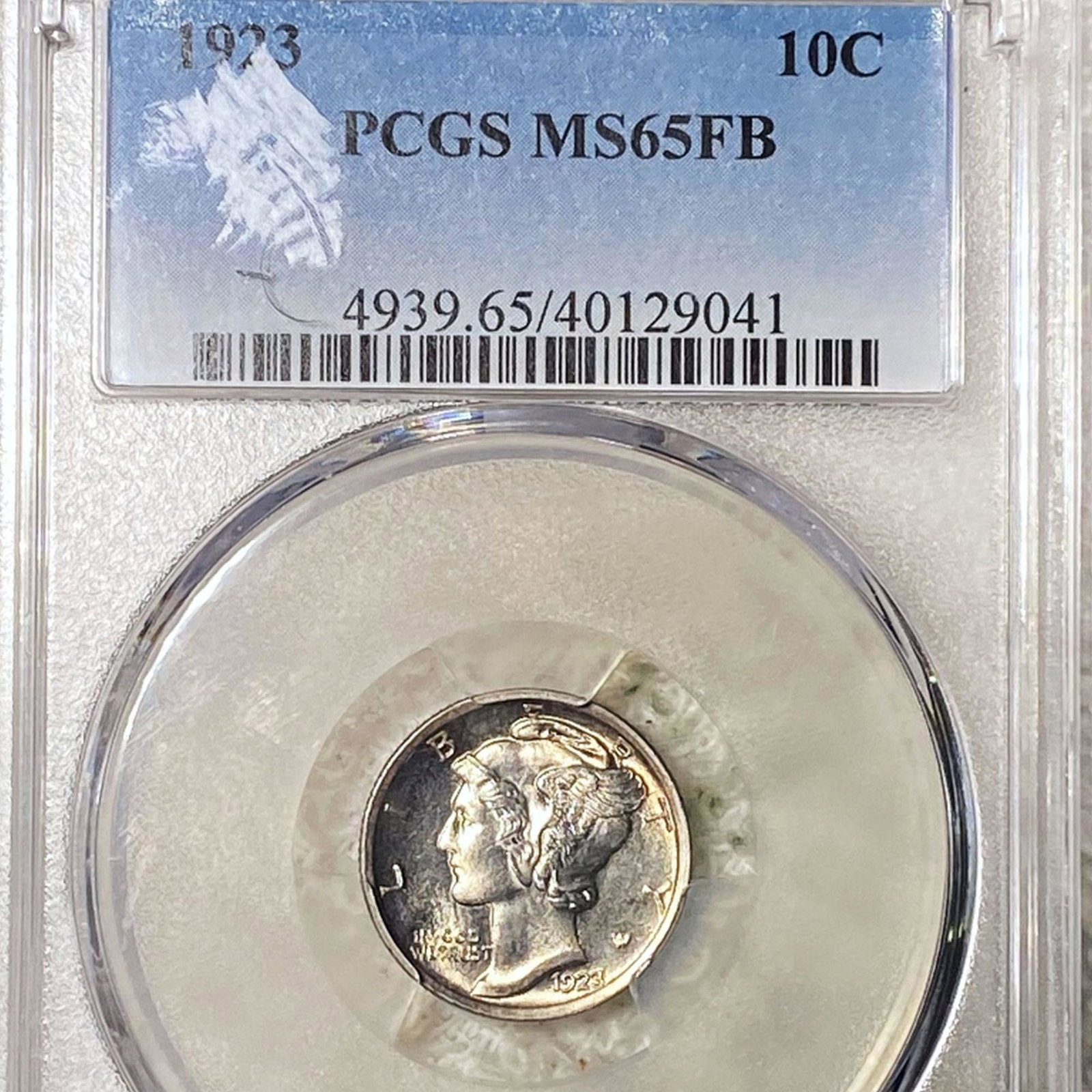 1923 Mercury Silver Dime PCGS - MS 65 FB: 1923 Mercury Silver Dime PCGS - MS 65 FB