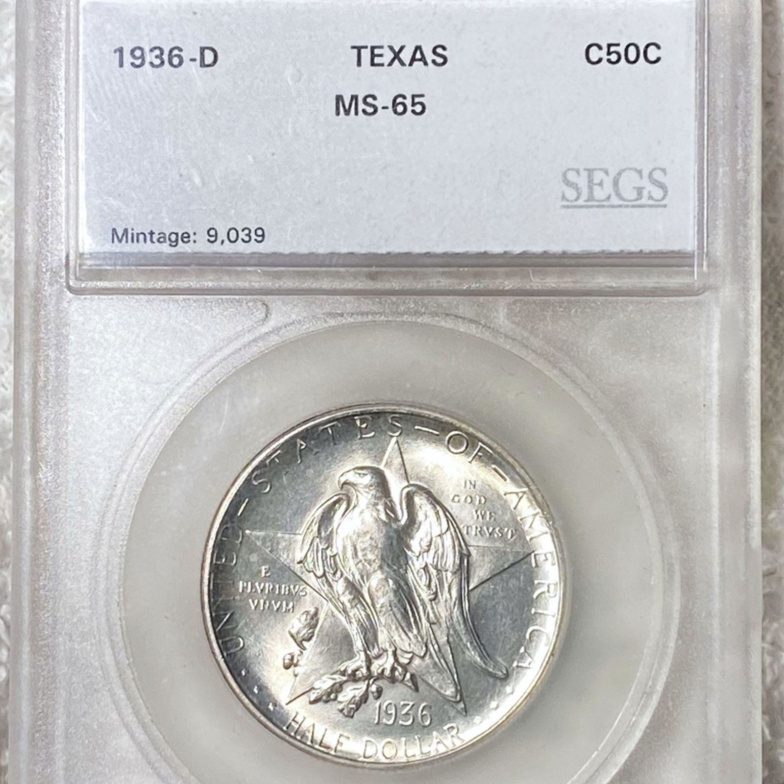 1936-D Texas Half Dollar SEGS - MS65 (1 of 2)