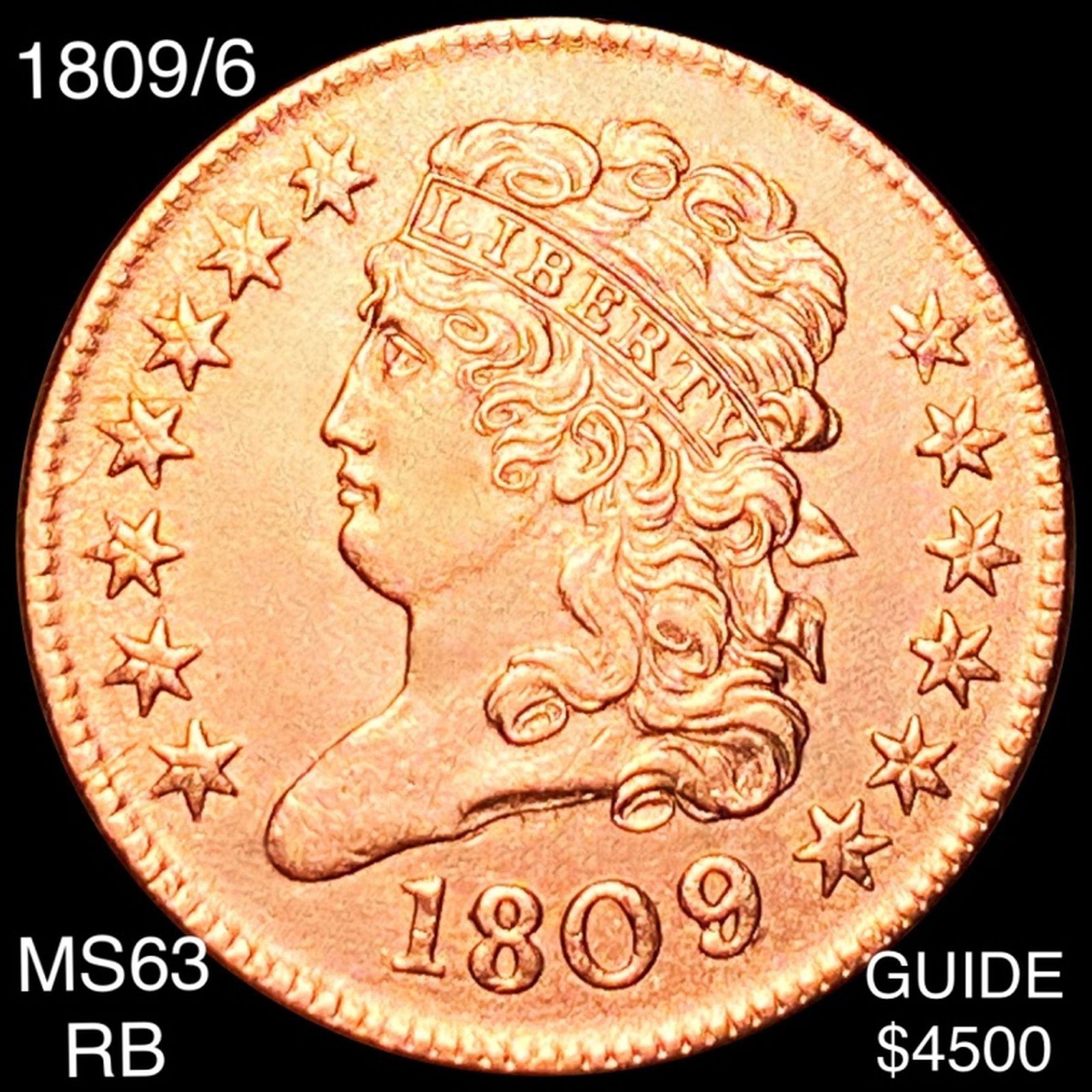1809/6 Classic Head Half Cent CHOICE BU RB (1 of 2)