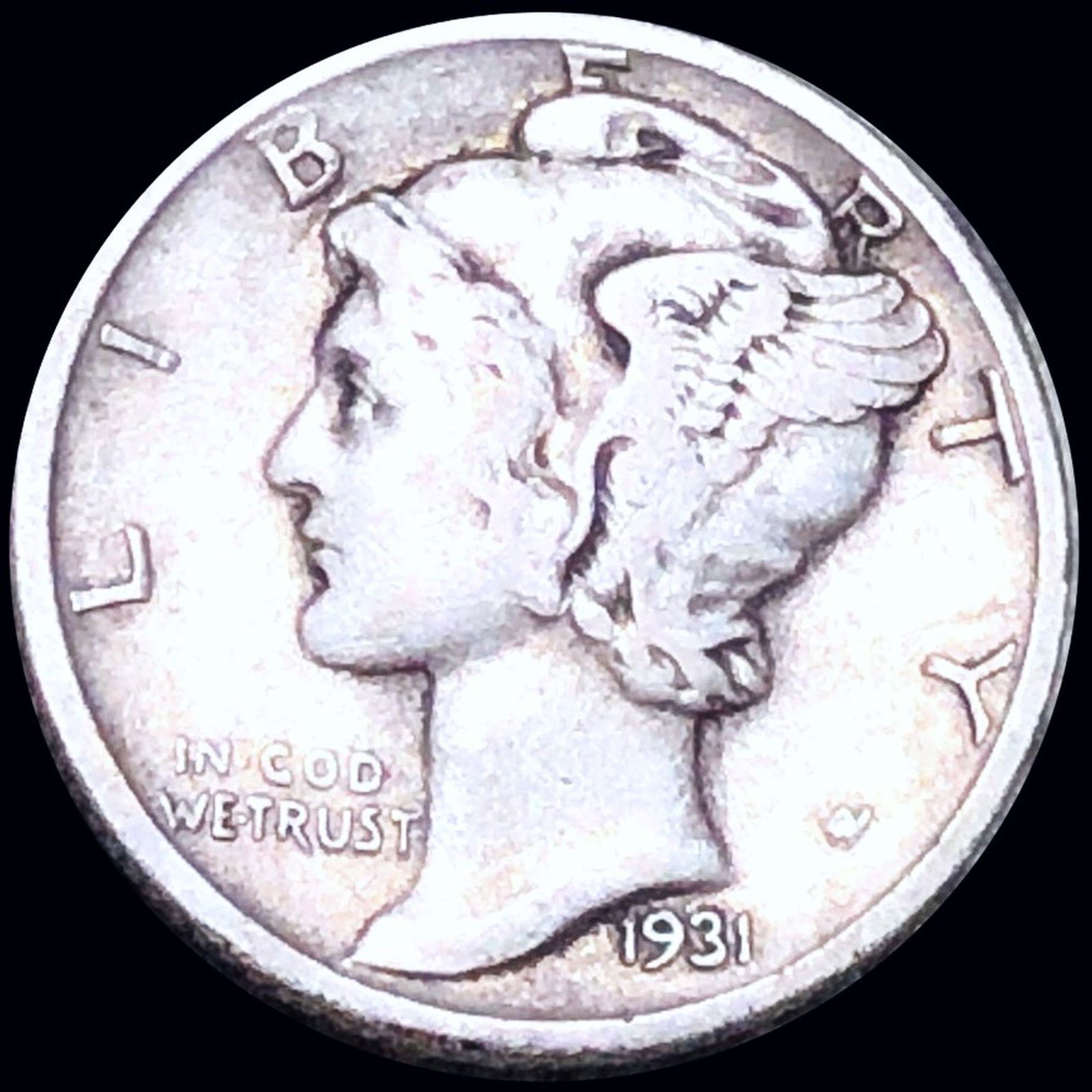 1931-D Mercury Silver Dime ABOUT UNCIRCULATED: 1931-D Mercury Silver Dime ABOUT UNCIRCULATED