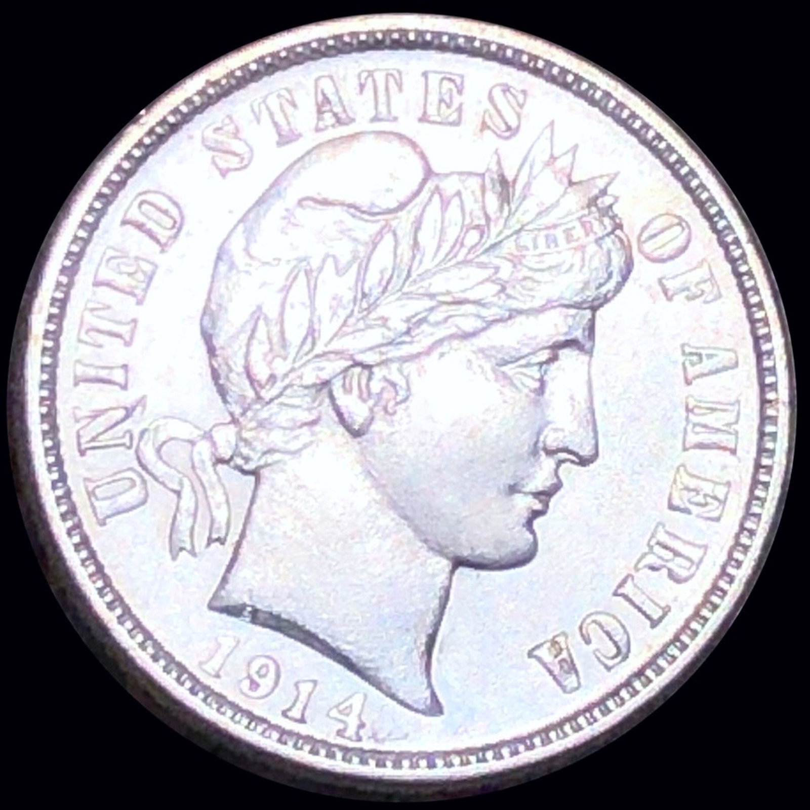 1914-D Barber Silver Dime UNCIRCULATED: 1914-D Barber Silver Dime UNCIRCULATED