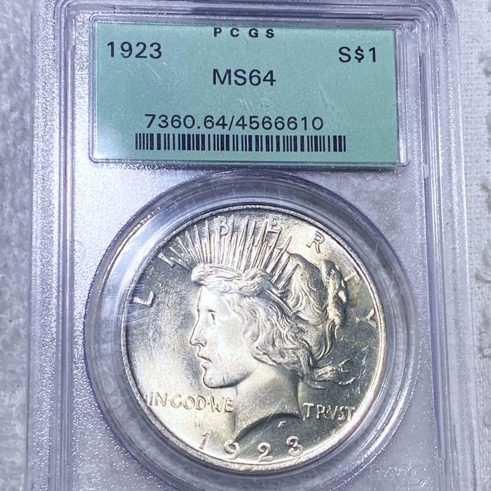 1923 Silver Peace Dollar PCGS - MS64: 1923 Silver Peace Dollar PCGS - MS64