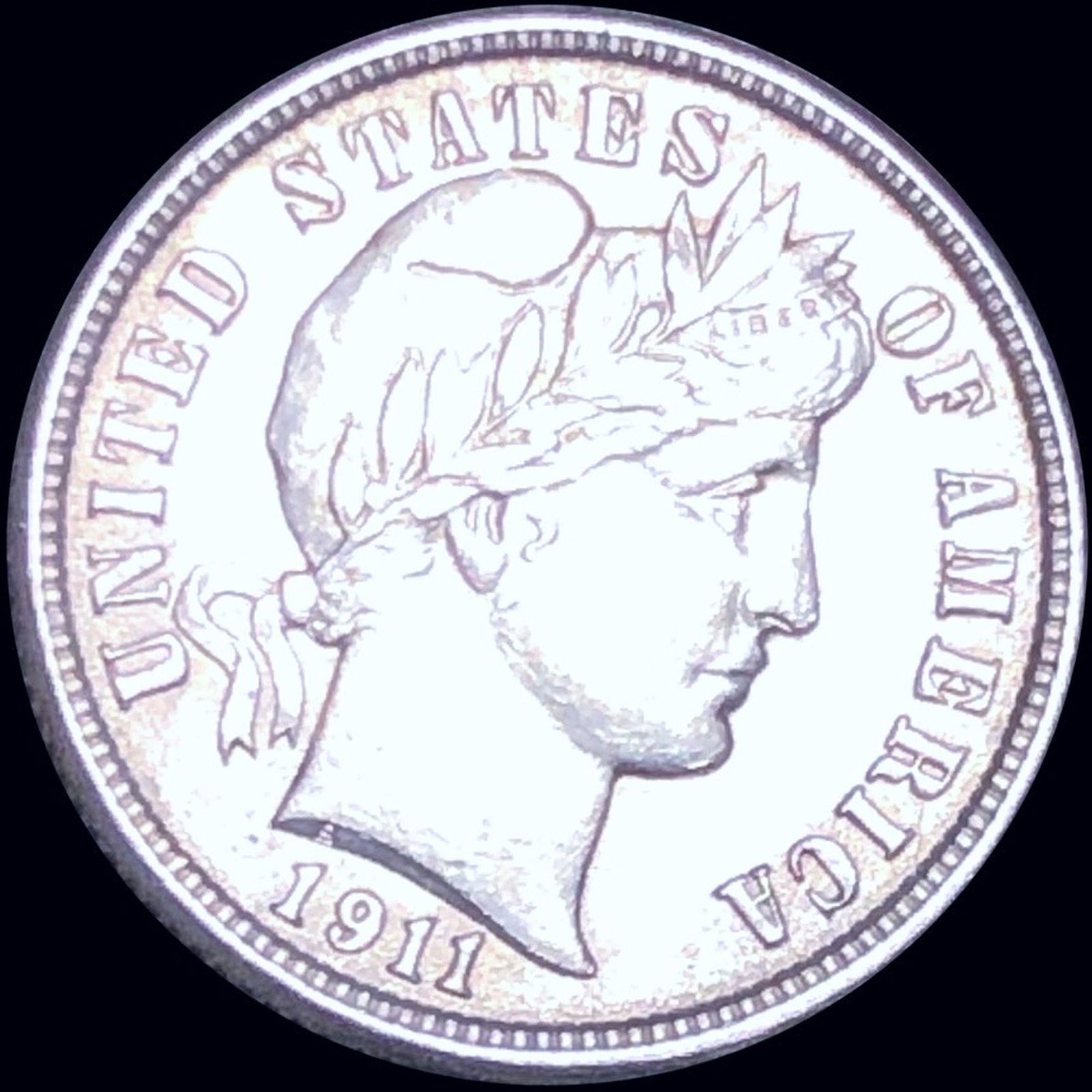 1911 Barber Silver Dime CLOSELY UNCIRCULATED: 1911 Barber Silver Dime CLOSELY UNCIRCULATED