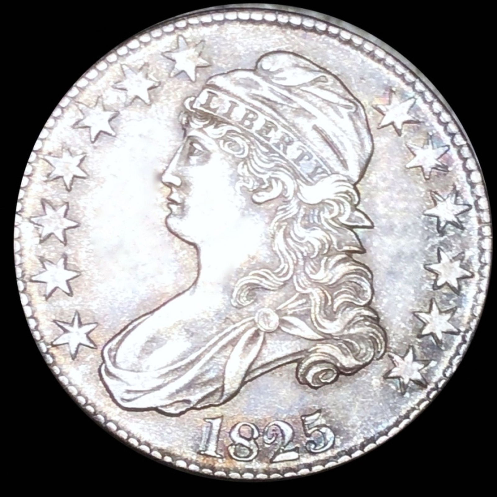 1825 Capped Bust Half Dollar CLOSELY UNC (1 of 2)
