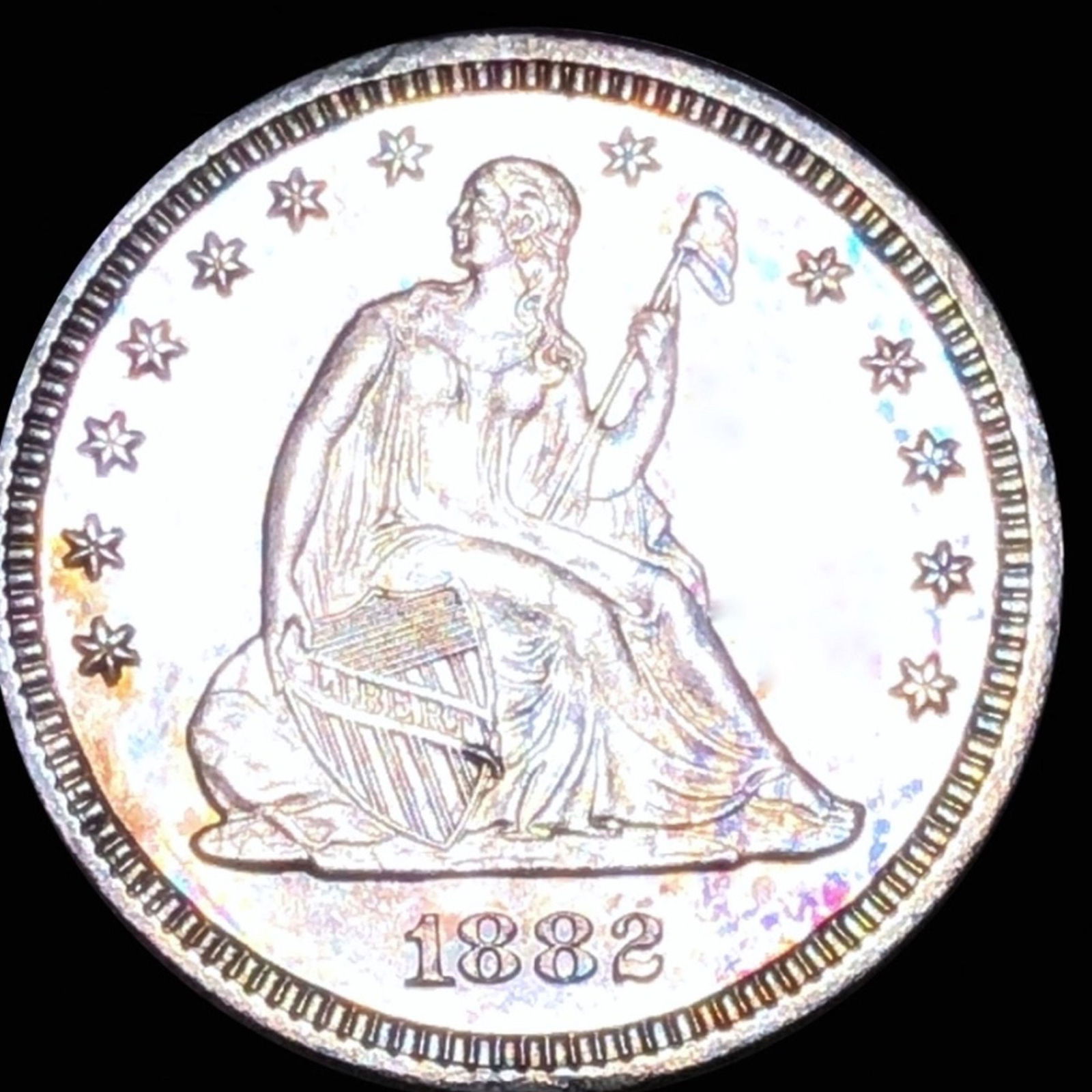 1882 Seated Liberty Quarter GEM PROOF (1 of 2)
