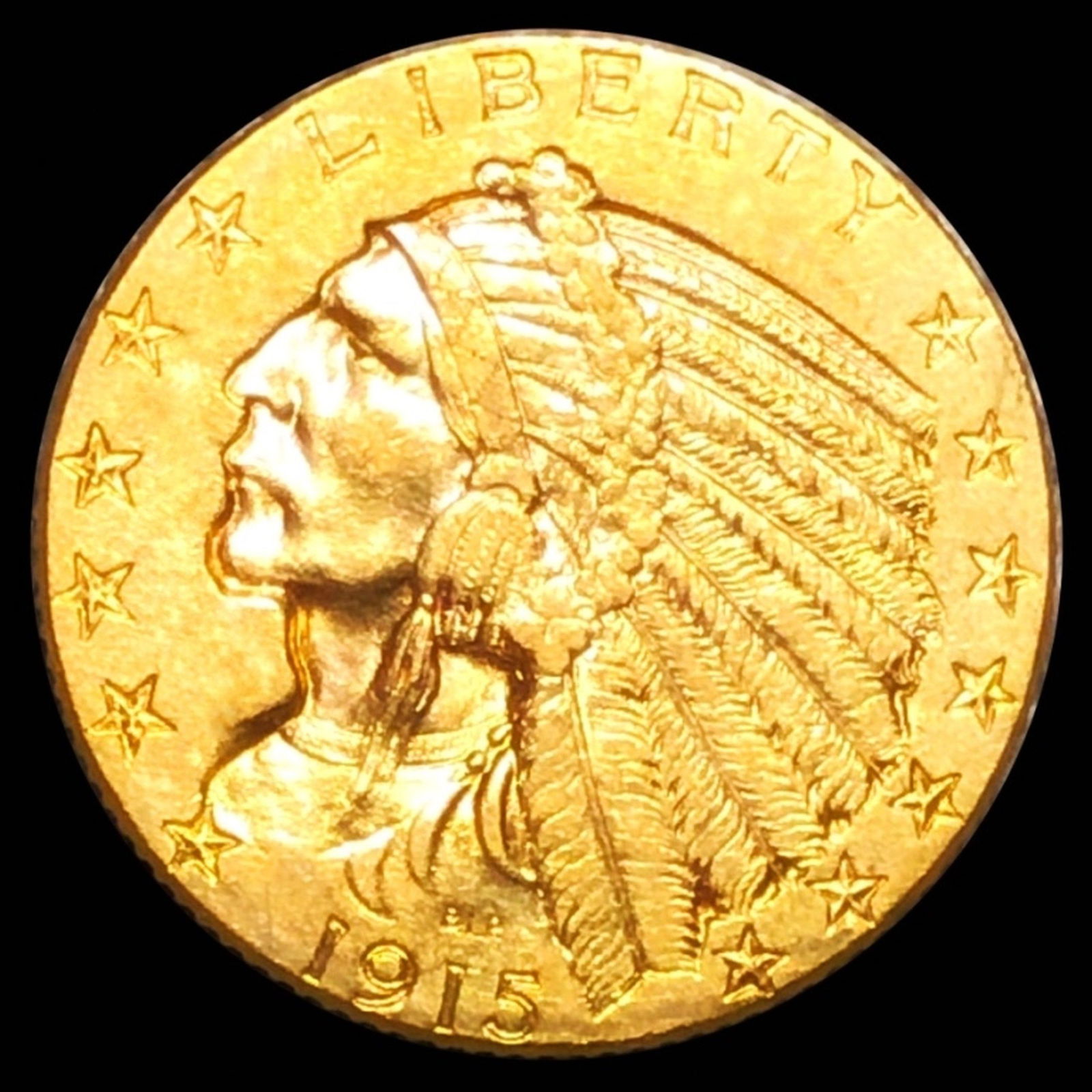 1915 $5 Gold Half Eagle LIGHTLY CIRCULATED (1 of 2)