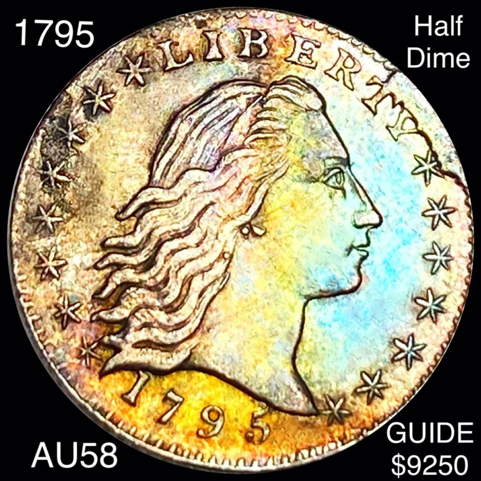 1795 Flowing Hair Half Dime CHOICE AU (1 of 2)