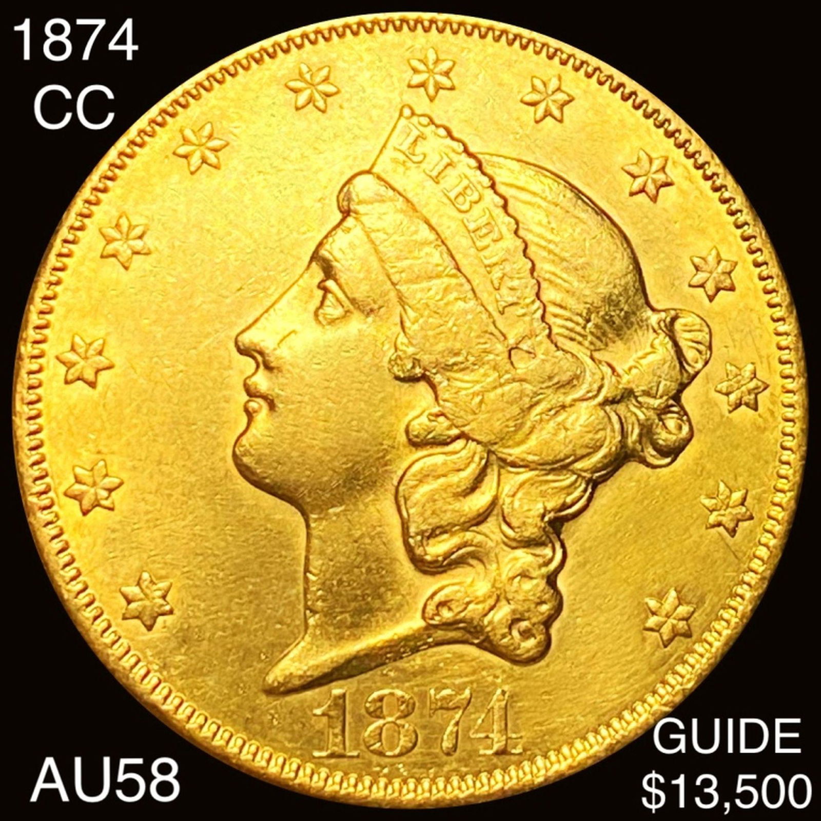 1874-CC $20 Gold Double Eagle CHOICE AU (1 of 2)