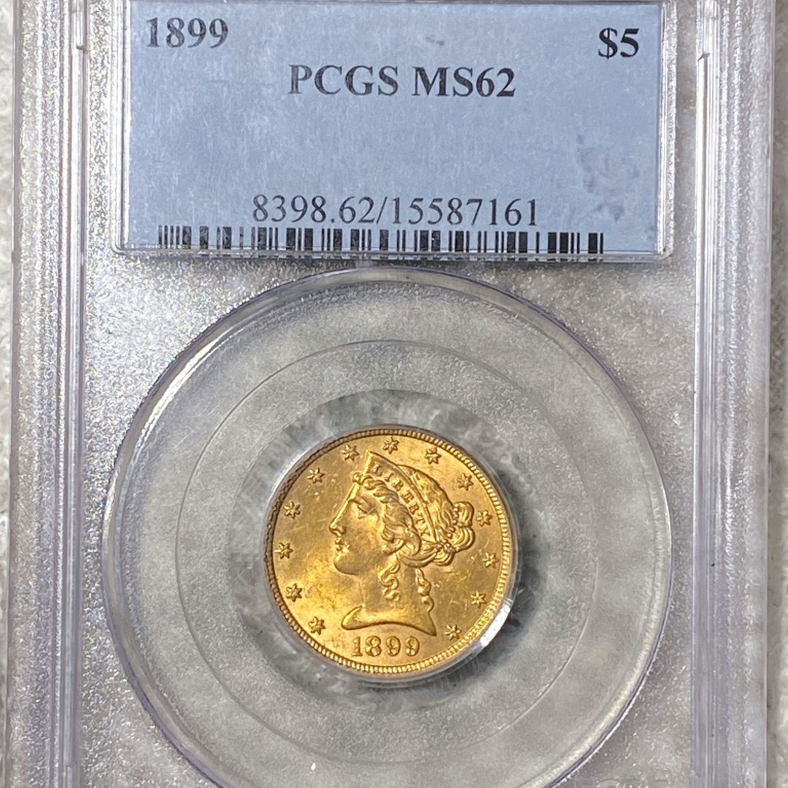 1899 $5 Gold Half Eagle PCGS - MS62 (1 of 2)