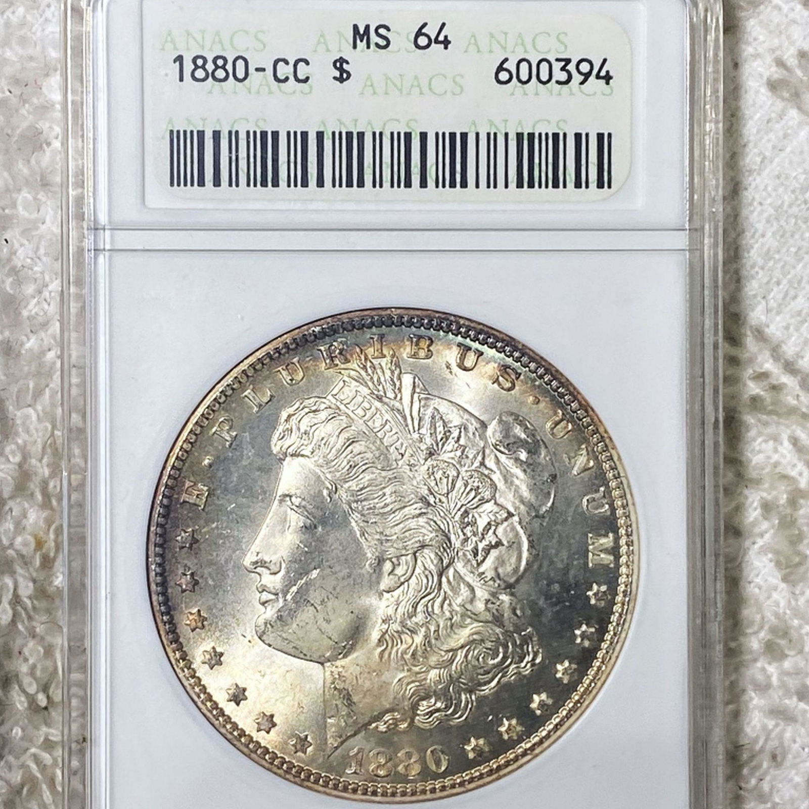 1880-CC Morgan Silver Dollar ANACS - MS64 (1 of 2)