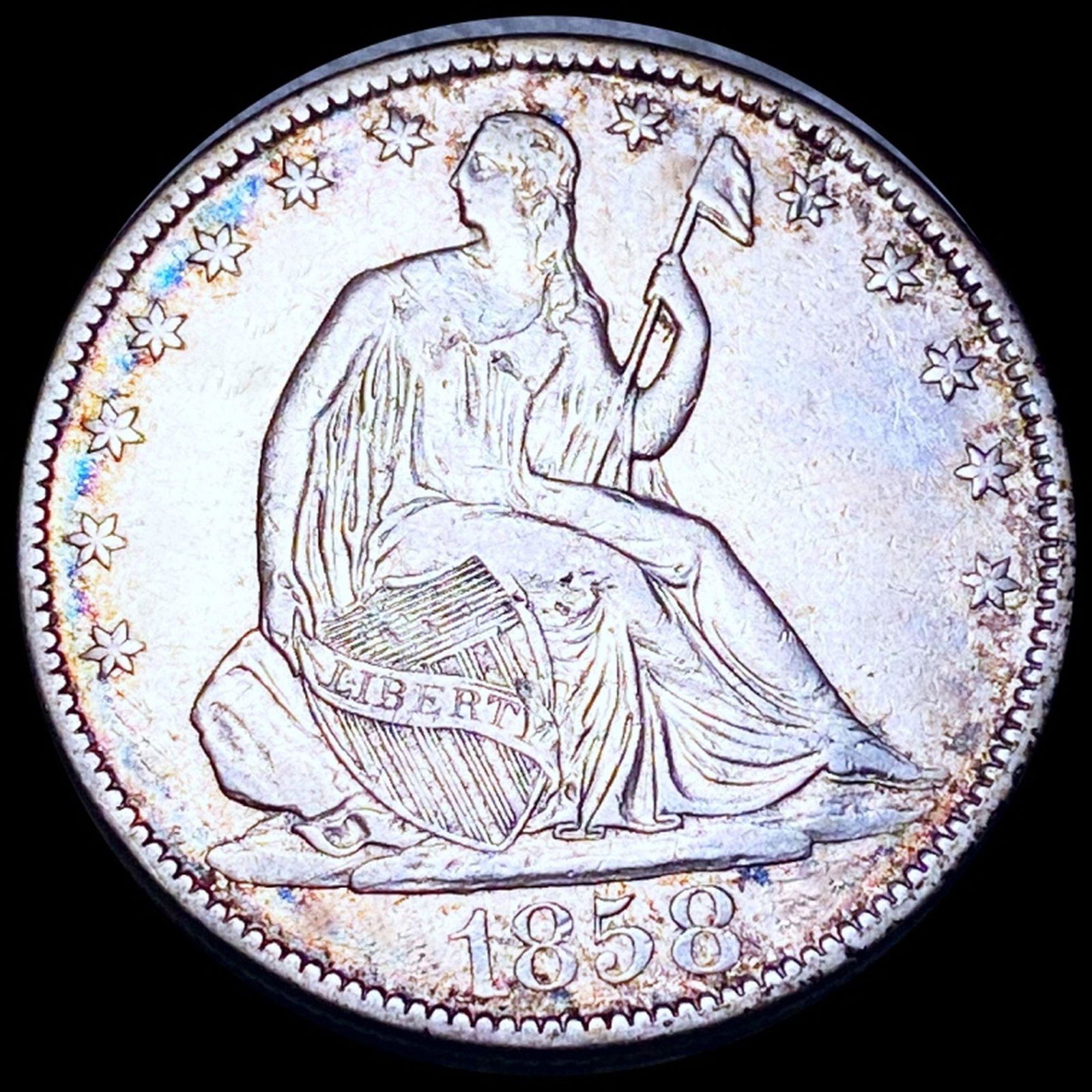 1858-O Seated Half Dollar CLOSELY UNCIRCULATED (1 of 2)