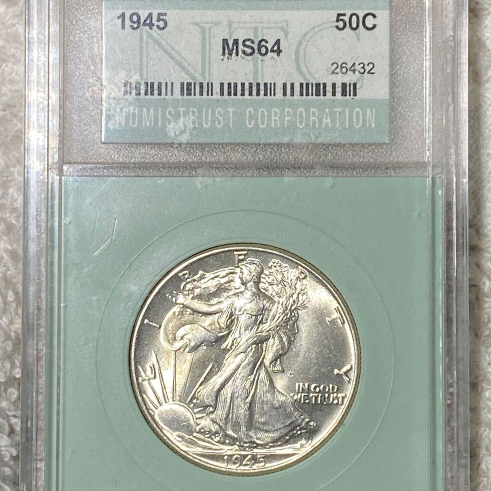 1945 Walking Half Dollar NTC - MS64 (1 of 2)