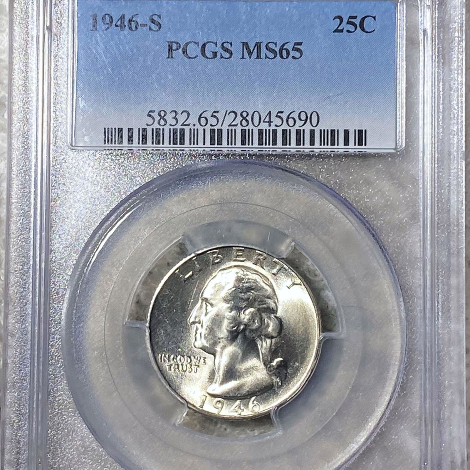1946-S Washington Silver Quarter PCGS - MS65 (1 of 2)