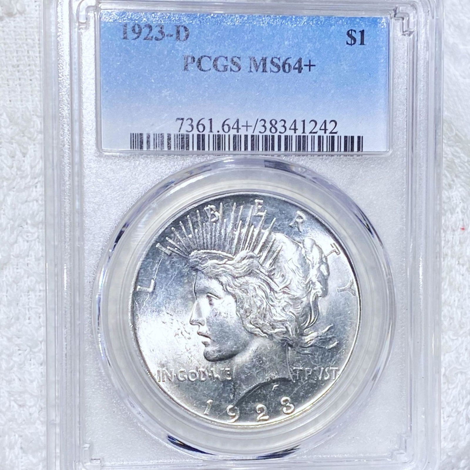 1923-D Silver Peace Dollar PCGS - MS64+ (1 of 2)