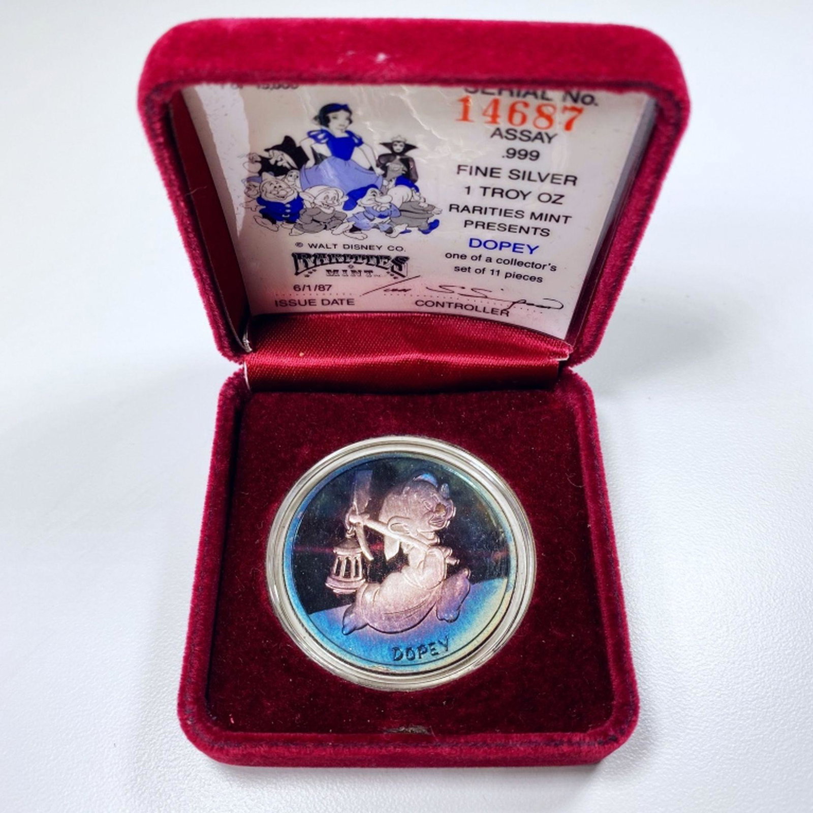 Snow White 50th Anniversary Commem Silver Round PR (1 of 3)