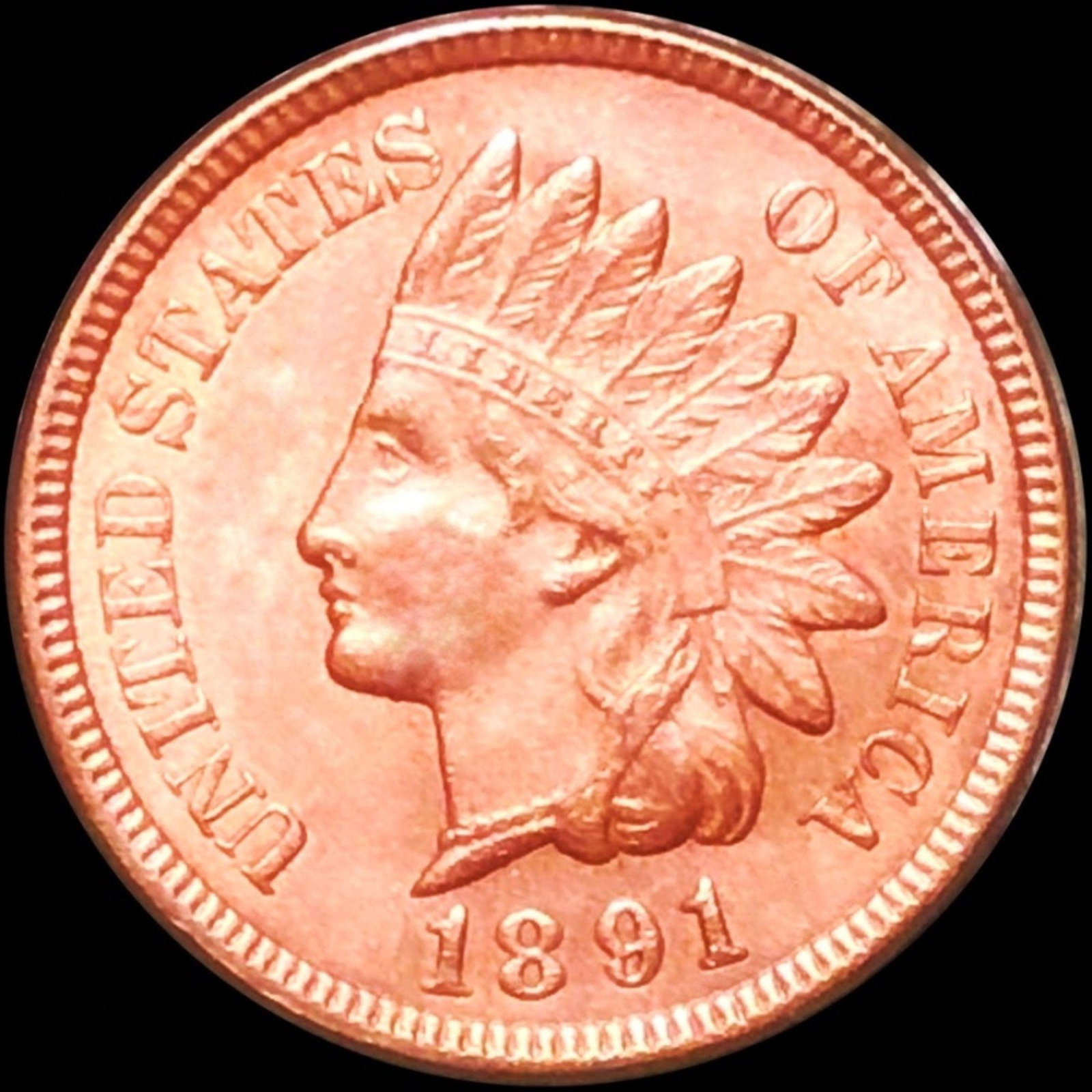 1891 Indian Head Penny UNCIRCULATED (1 of 2)