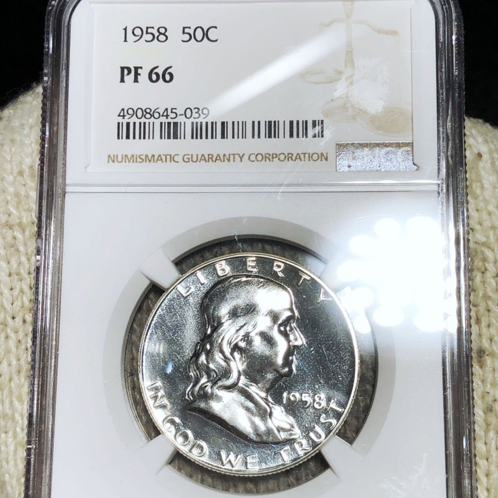 1958 Franklin Half Dollar NGC - PF66 (1 of 2)