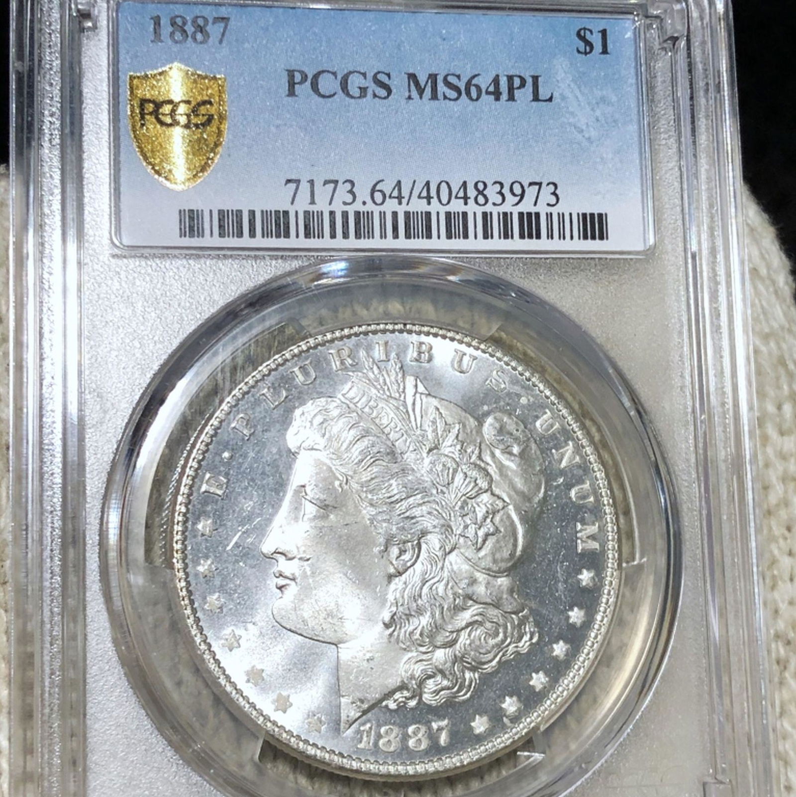 1887 Morgan Silver Dollar PCGS - MS 64 PL (1 of 2)