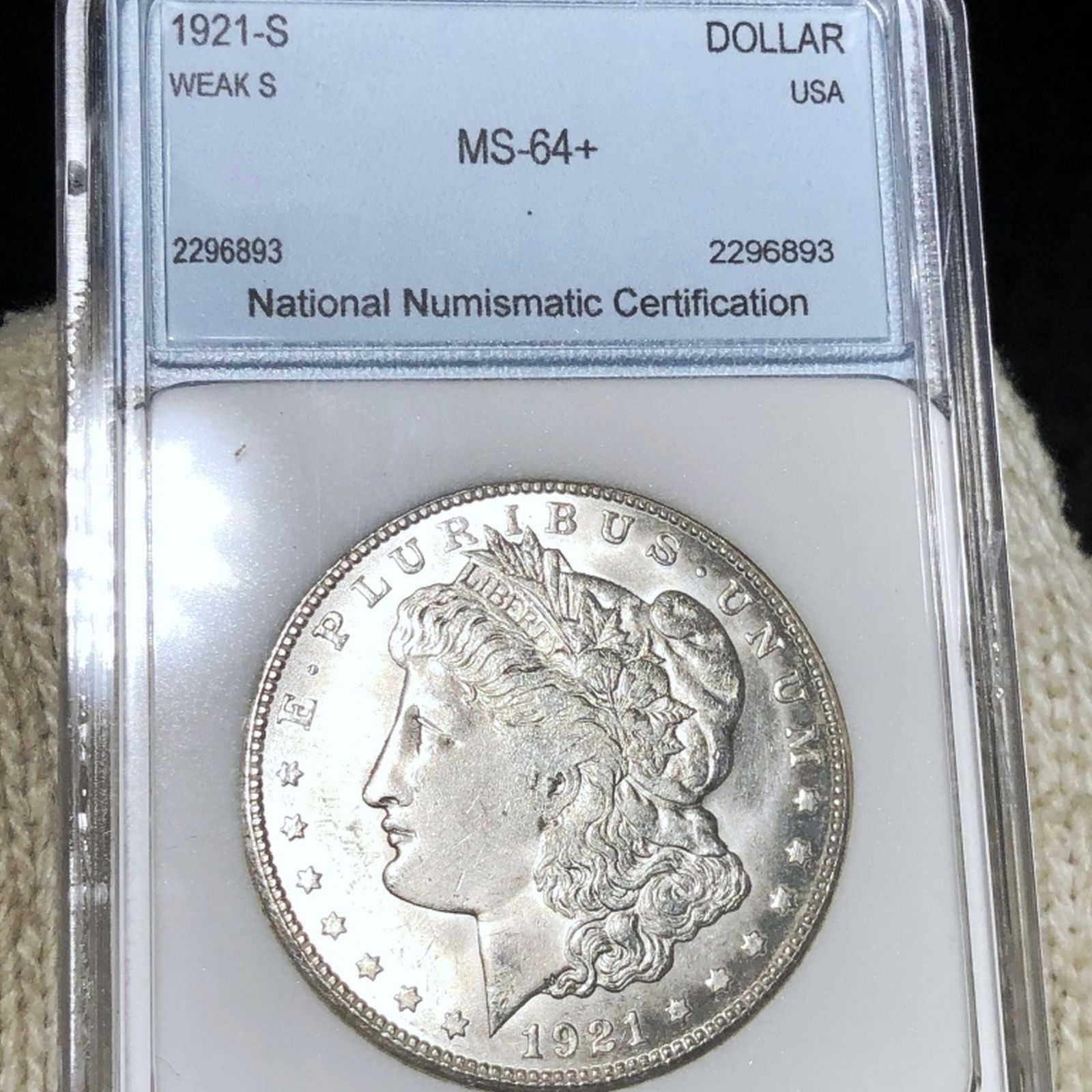 1921-S Morgan Silver Dollar NNC - MS64+ (1 of 2)