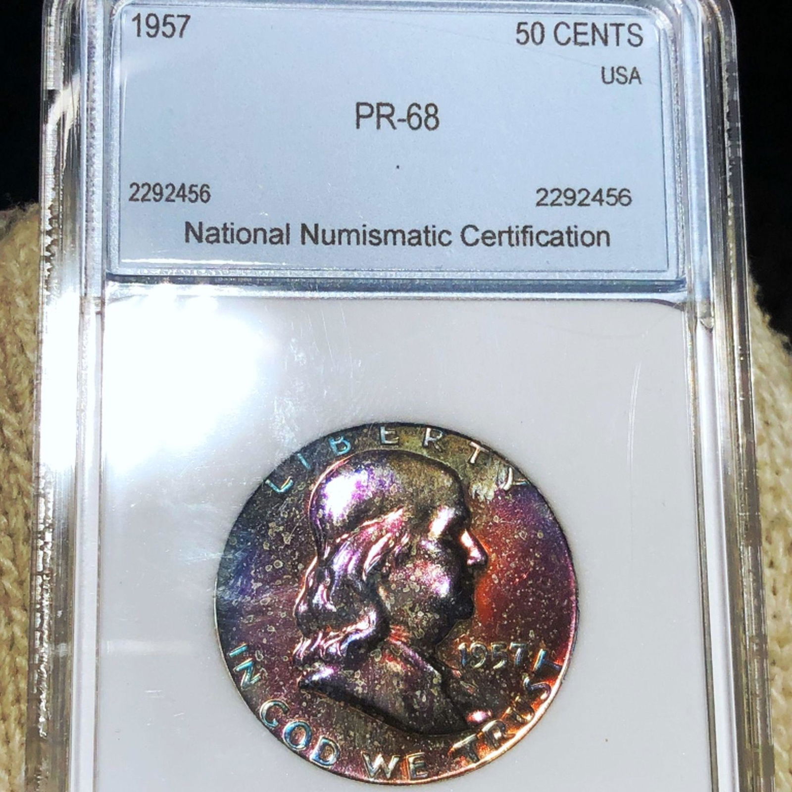 1957 Franklin Half Dollar NNC - PR68 (1 of 2)