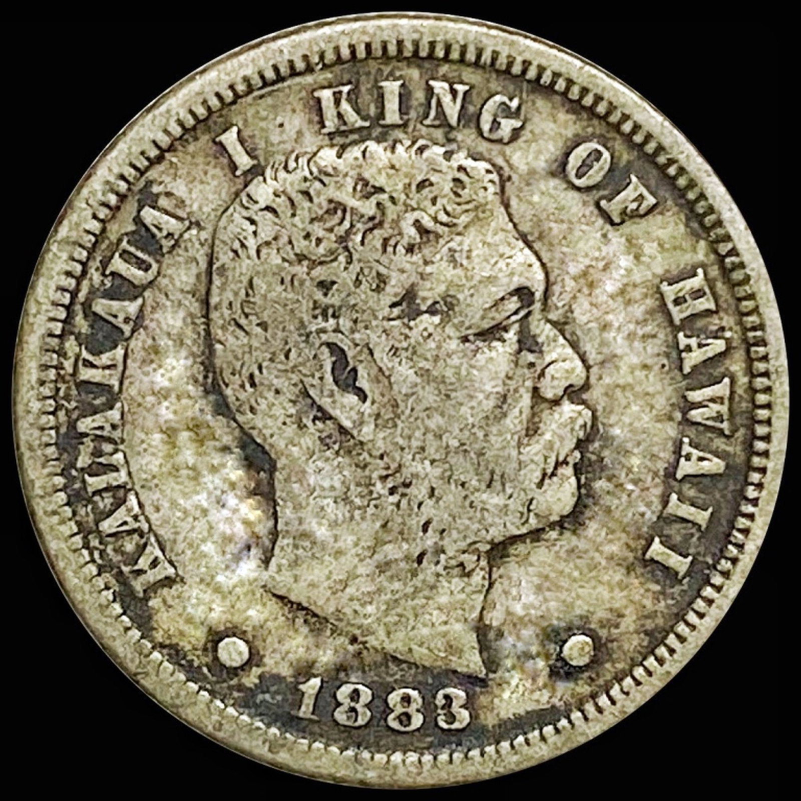 1883 Kingdom Of Hawaii Dime NICE CIRC: 1883 Kingdom Of Hawaii Dime NICE CIRC