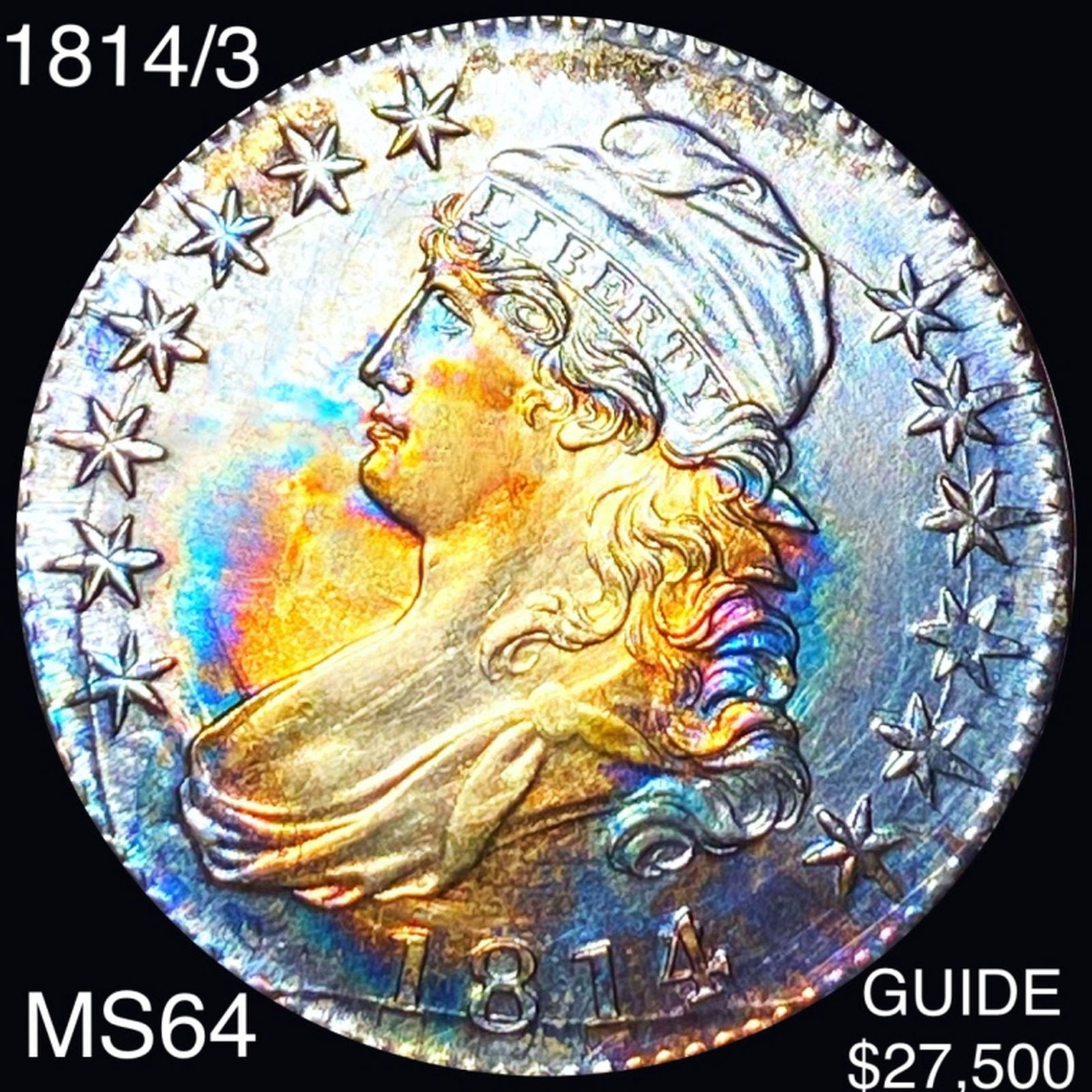 1814/3 Capped Bust Half Dollar CHOICE BU (1 of 2)