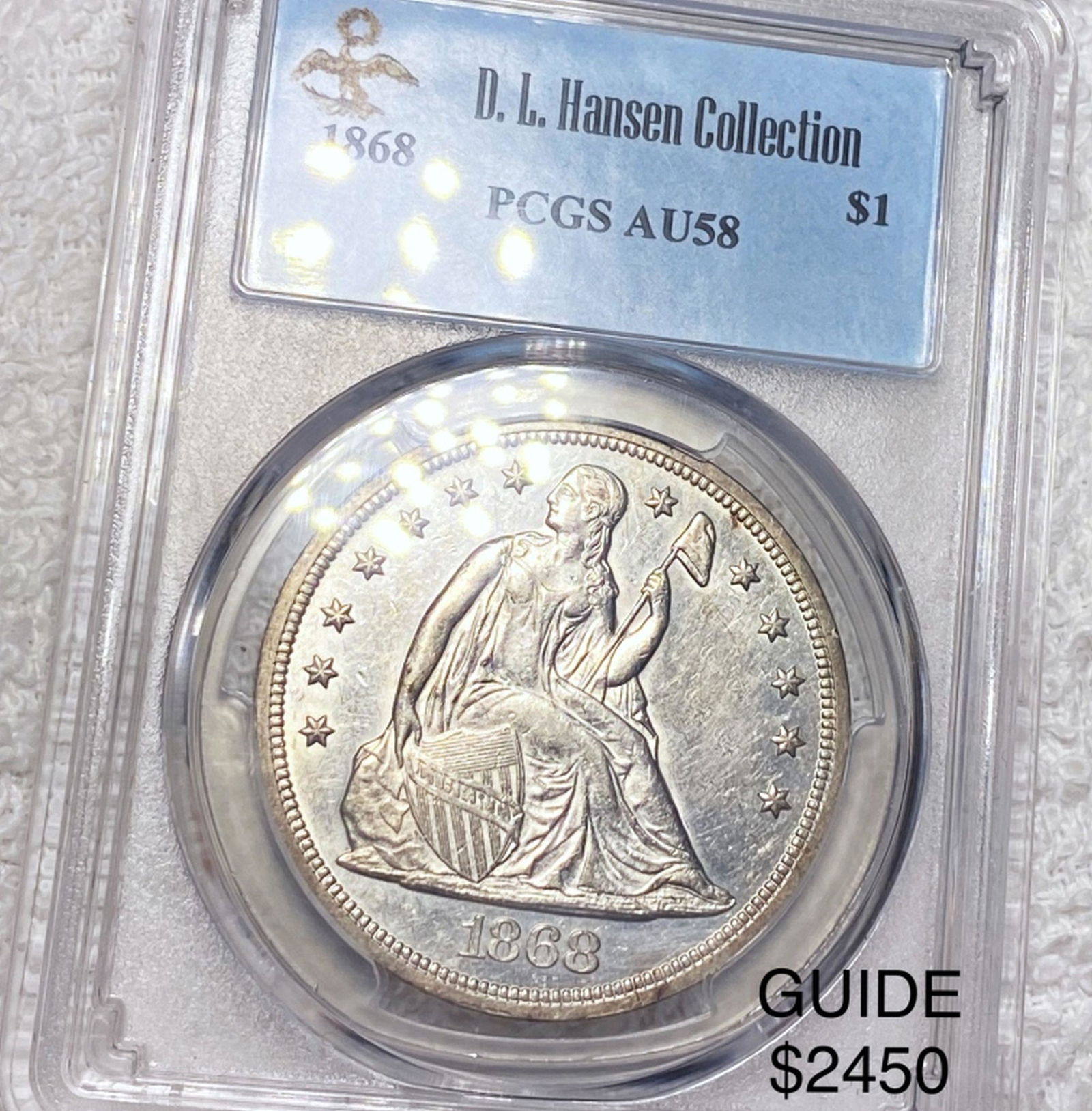 1868 Seated Liberty Dollar PCGS - AU58 (1 of 2)