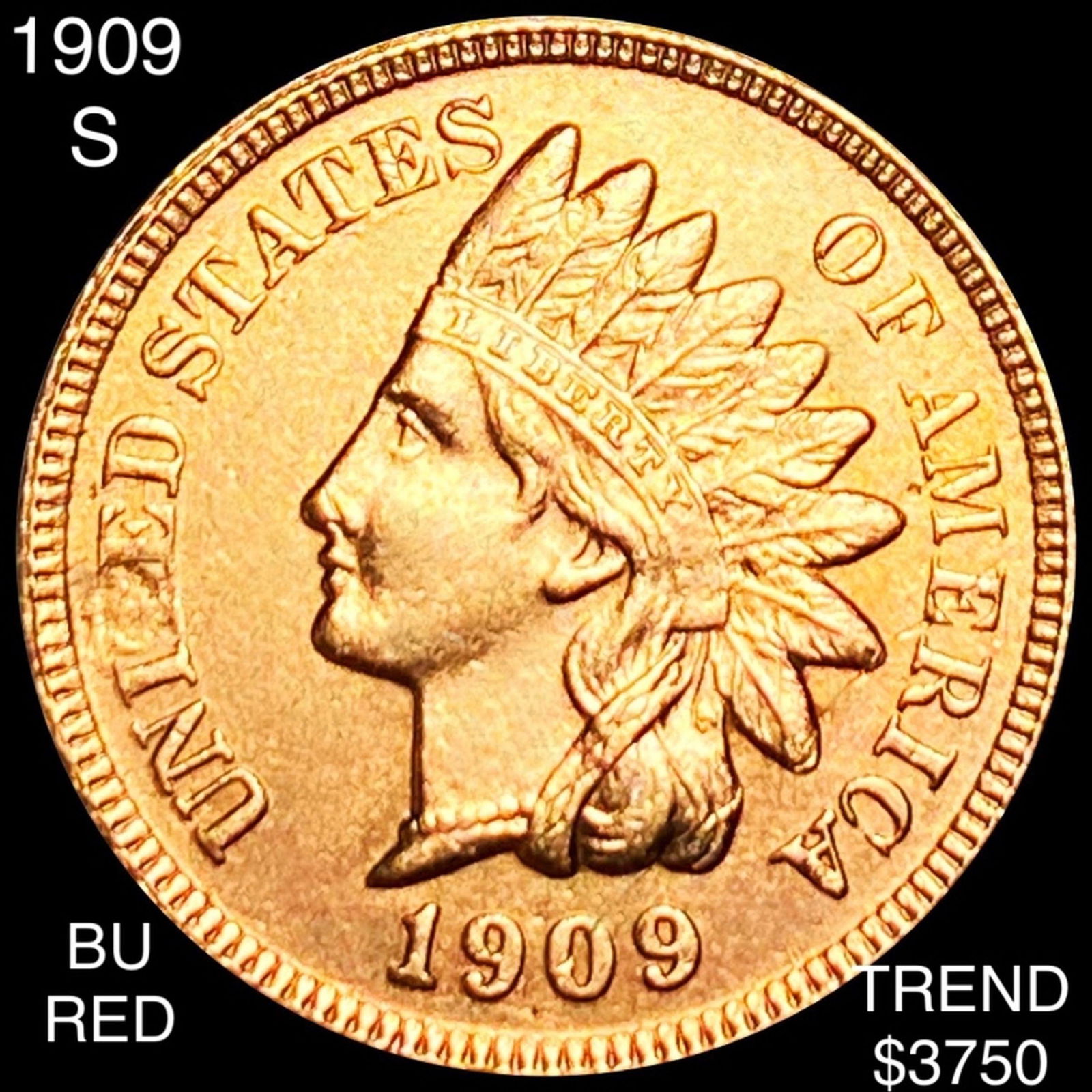 1909-S Indian Head Penny CHOICE BU RED (1 of 2)