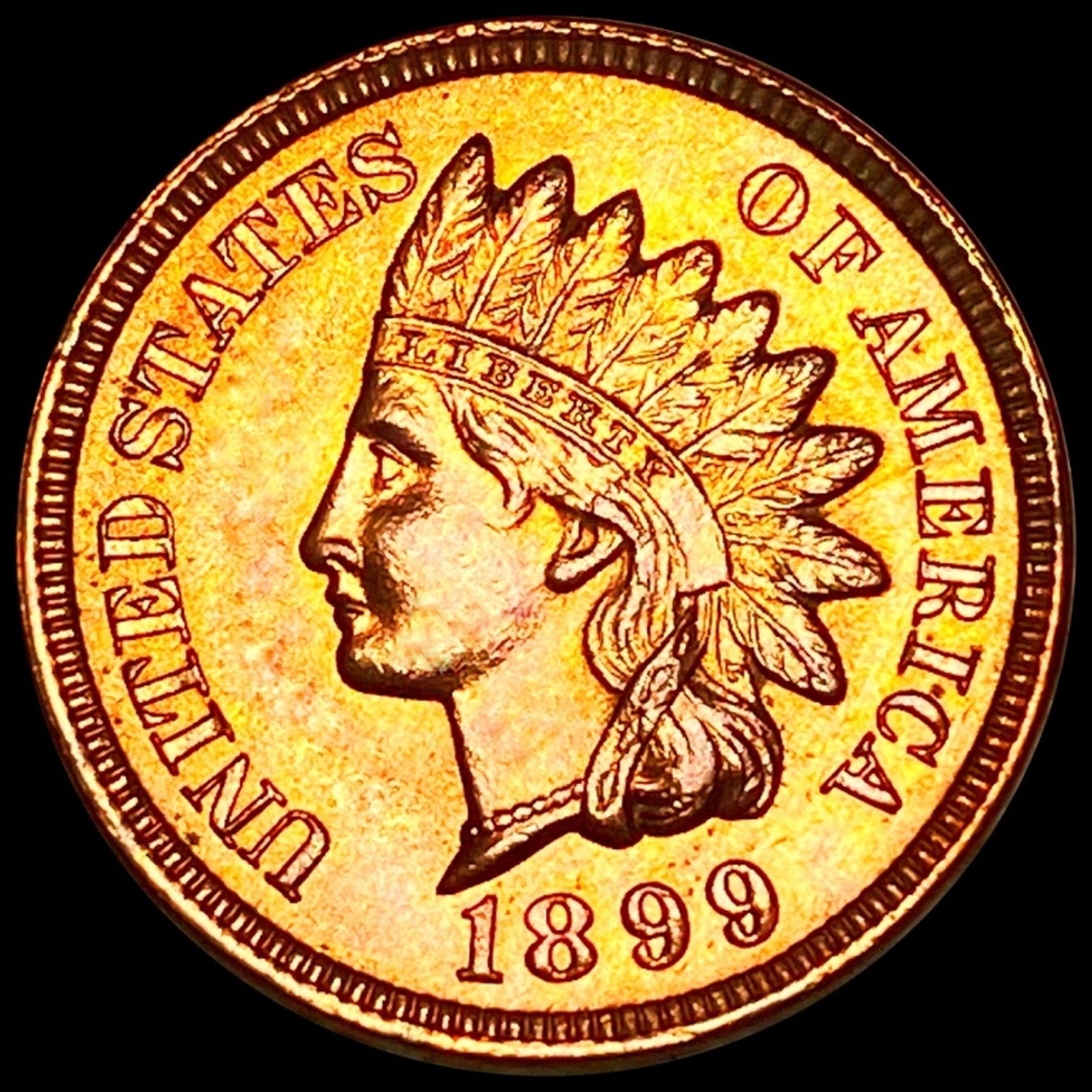 1899 Indian Head Penny UNCIRCULATED RED (1 of 2)