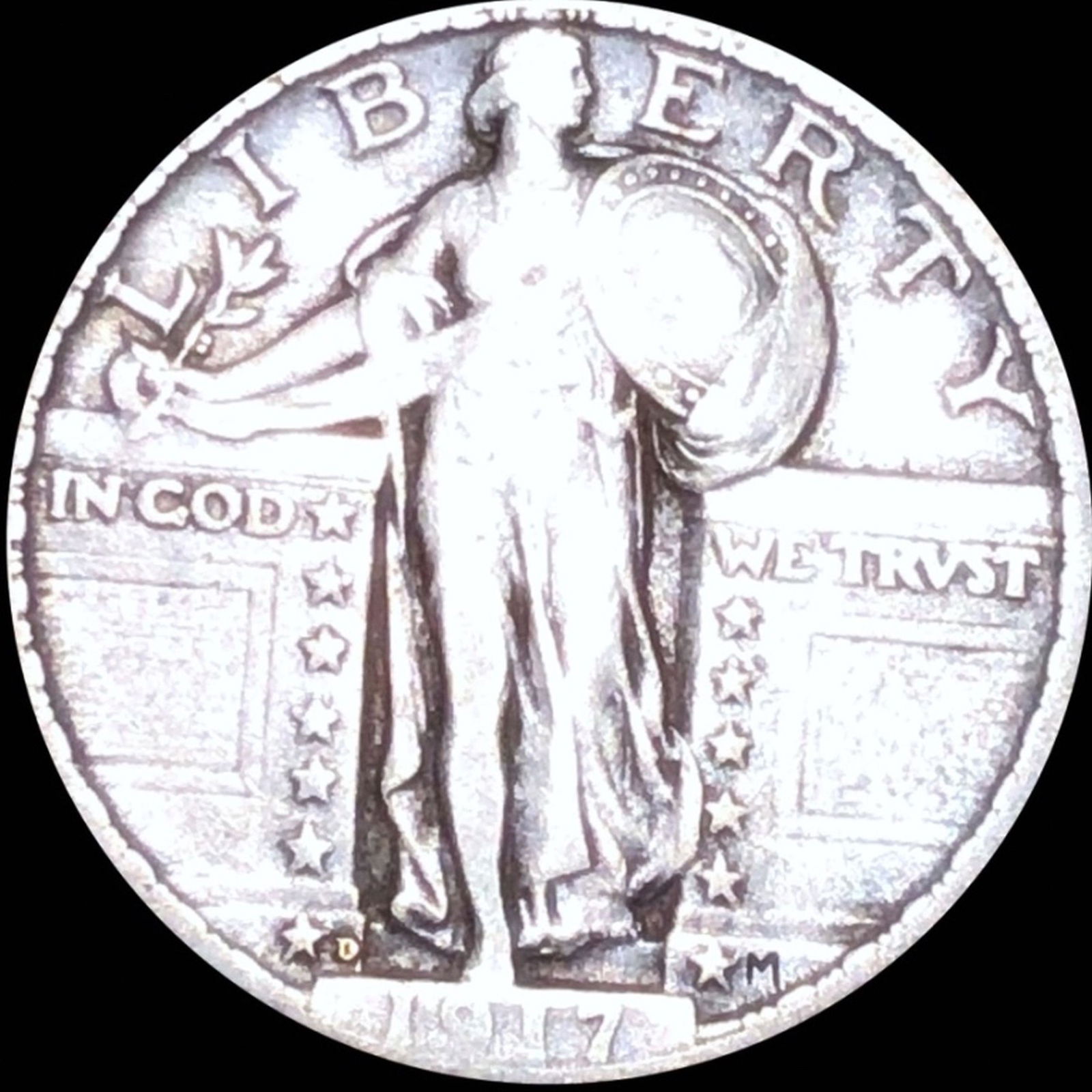 1917-D Standing Liberty Quarter LIGHTLY CIRCULATED (1 of 2)