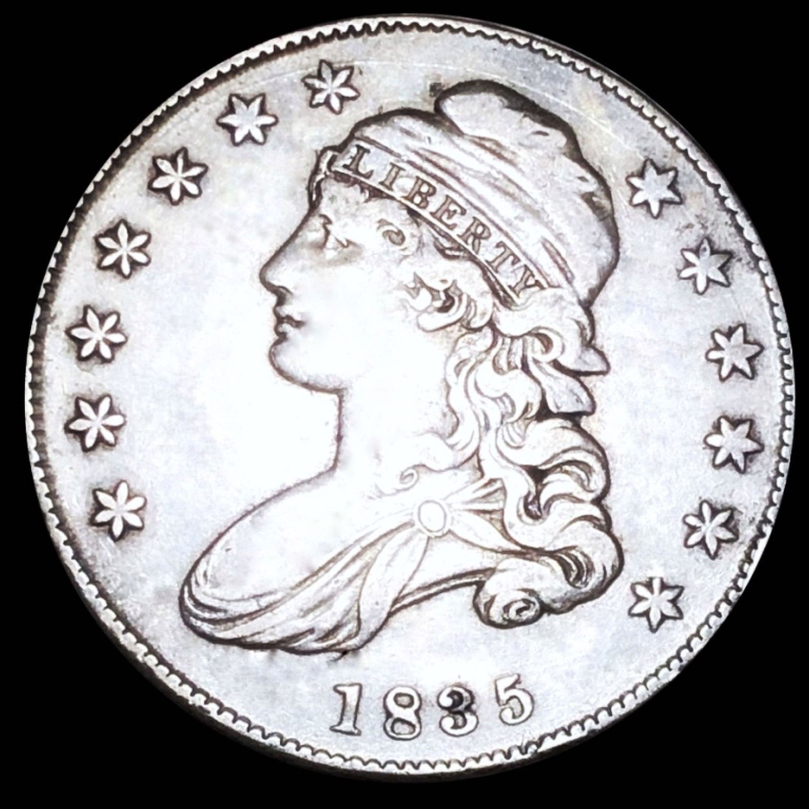 1835 Capped Bust Half Dollar XF (1 of 2)