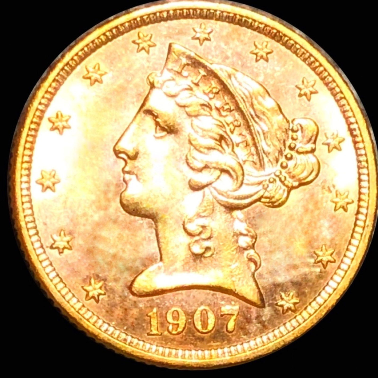 1907-D $5 Gold Half Eagle UNCIRCULATED (1 of 2)