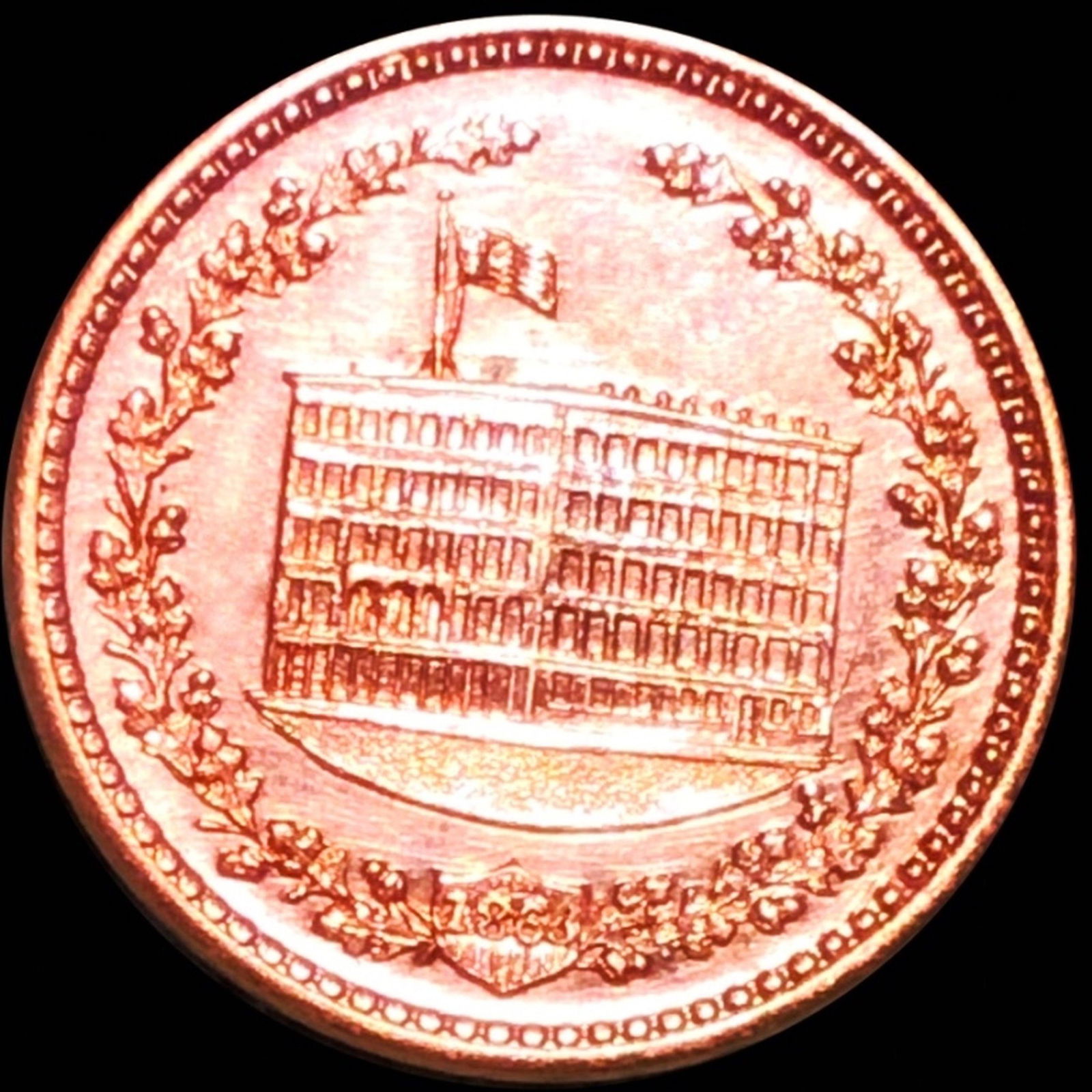 1863 Willard & Jacksons Civil War Token UNC RED (1 of 2)