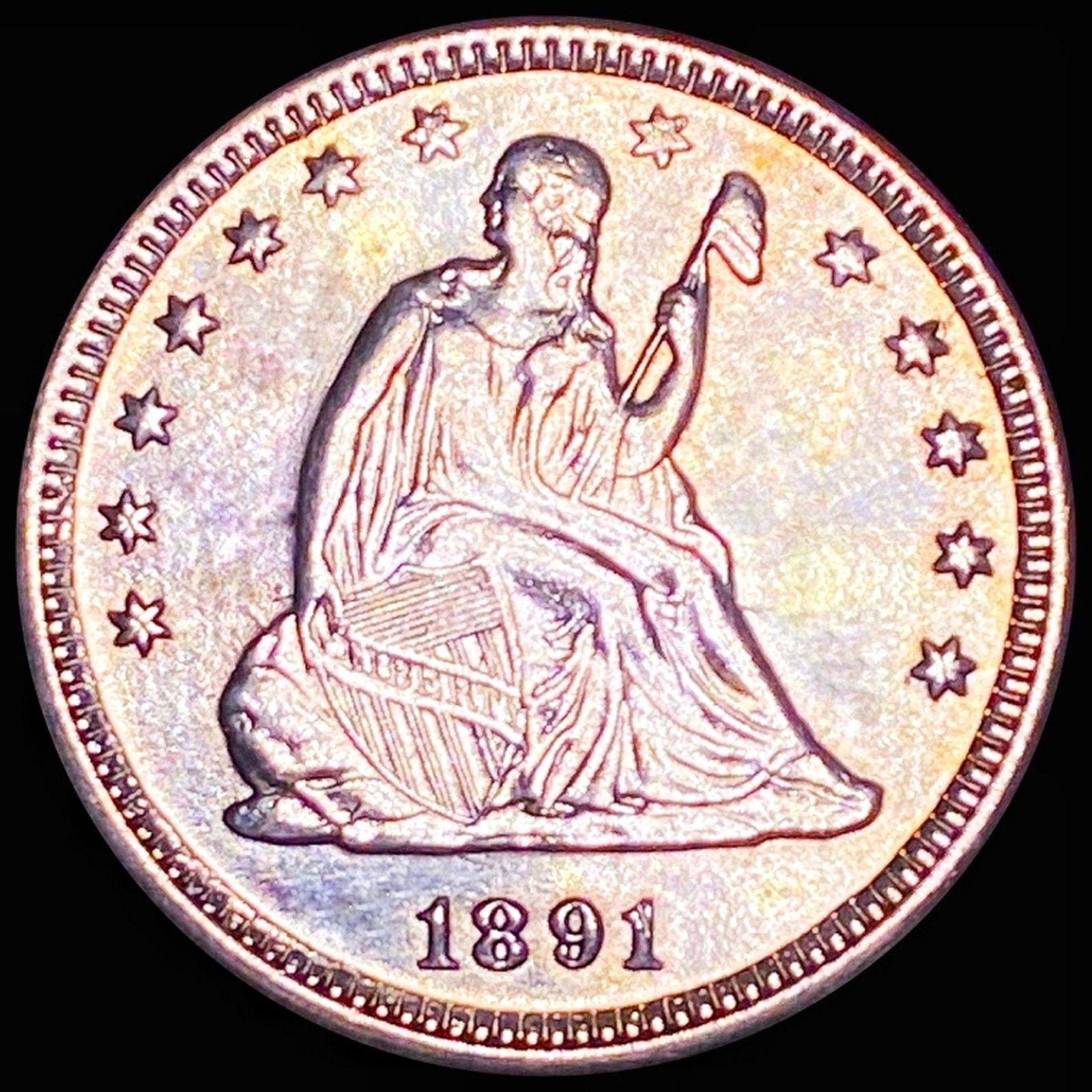 1891 Seated Liberty Quarter CHOICE PROOF (1 of 2)