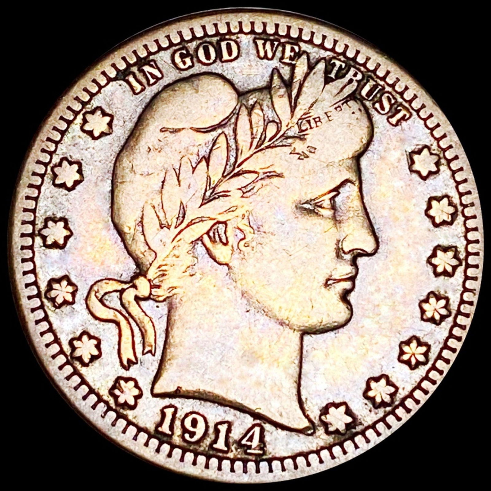 1914-S Barber Silver Quarter LIGHTLY CIRCULATED (1 of 2)